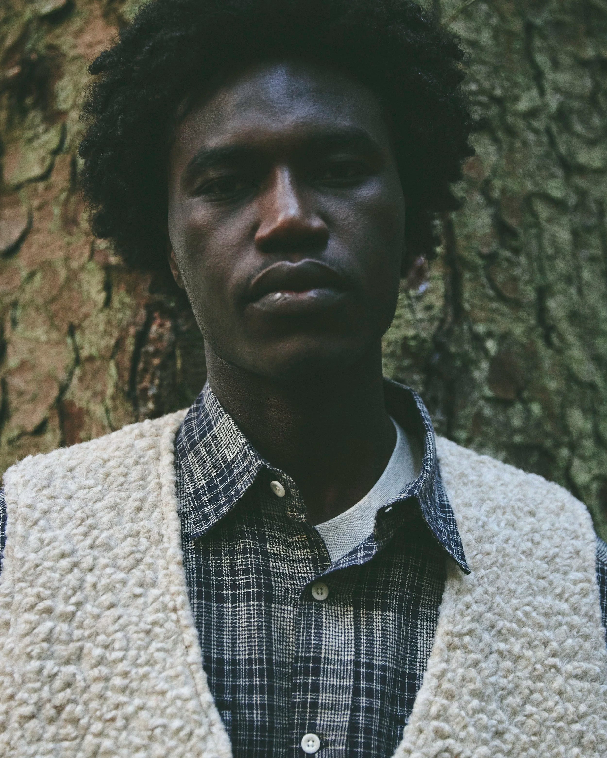 Double Pocket Heritage Shirt - Navy Slub Check