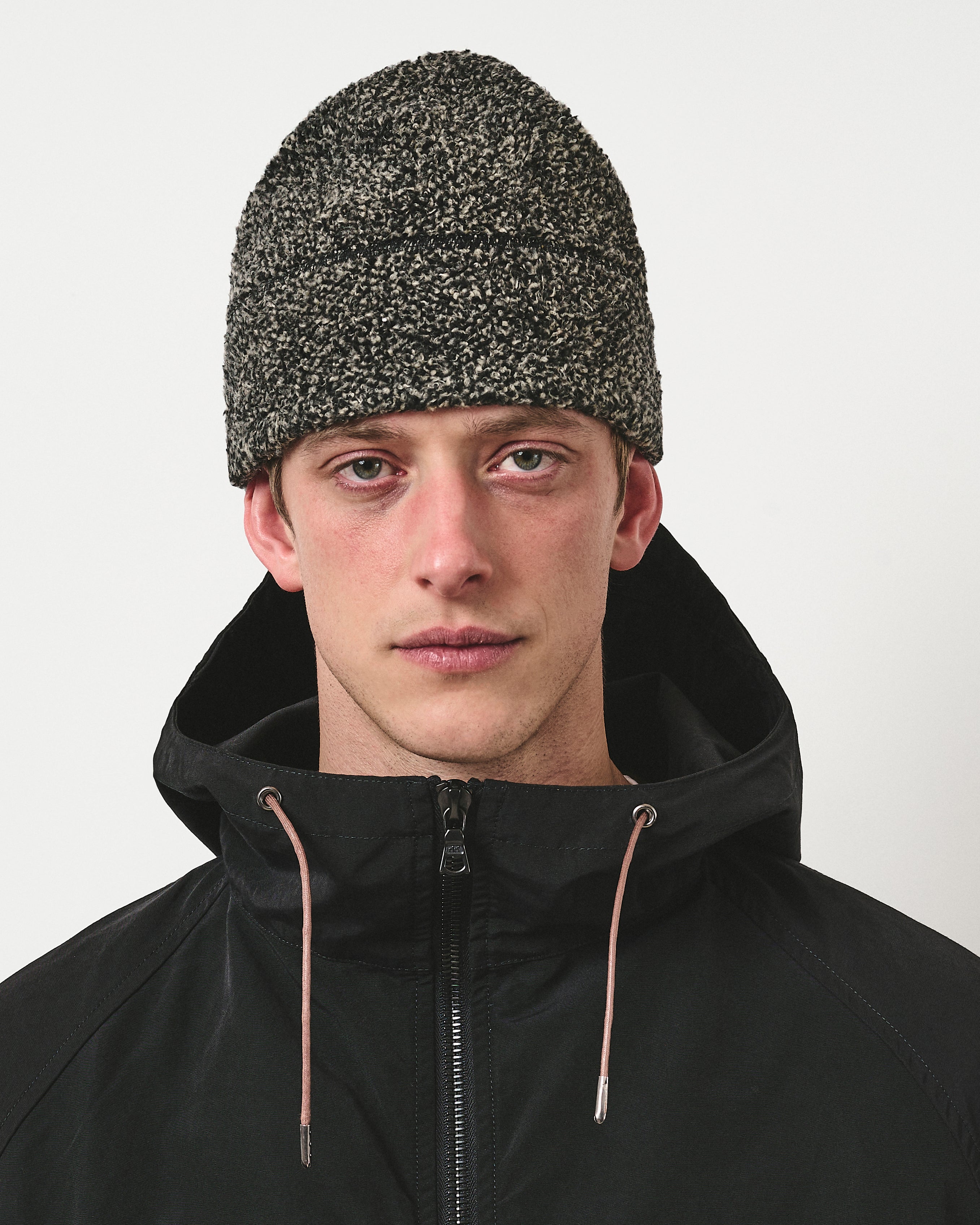 Fleece Cabin Beanie - Salt and Pepper