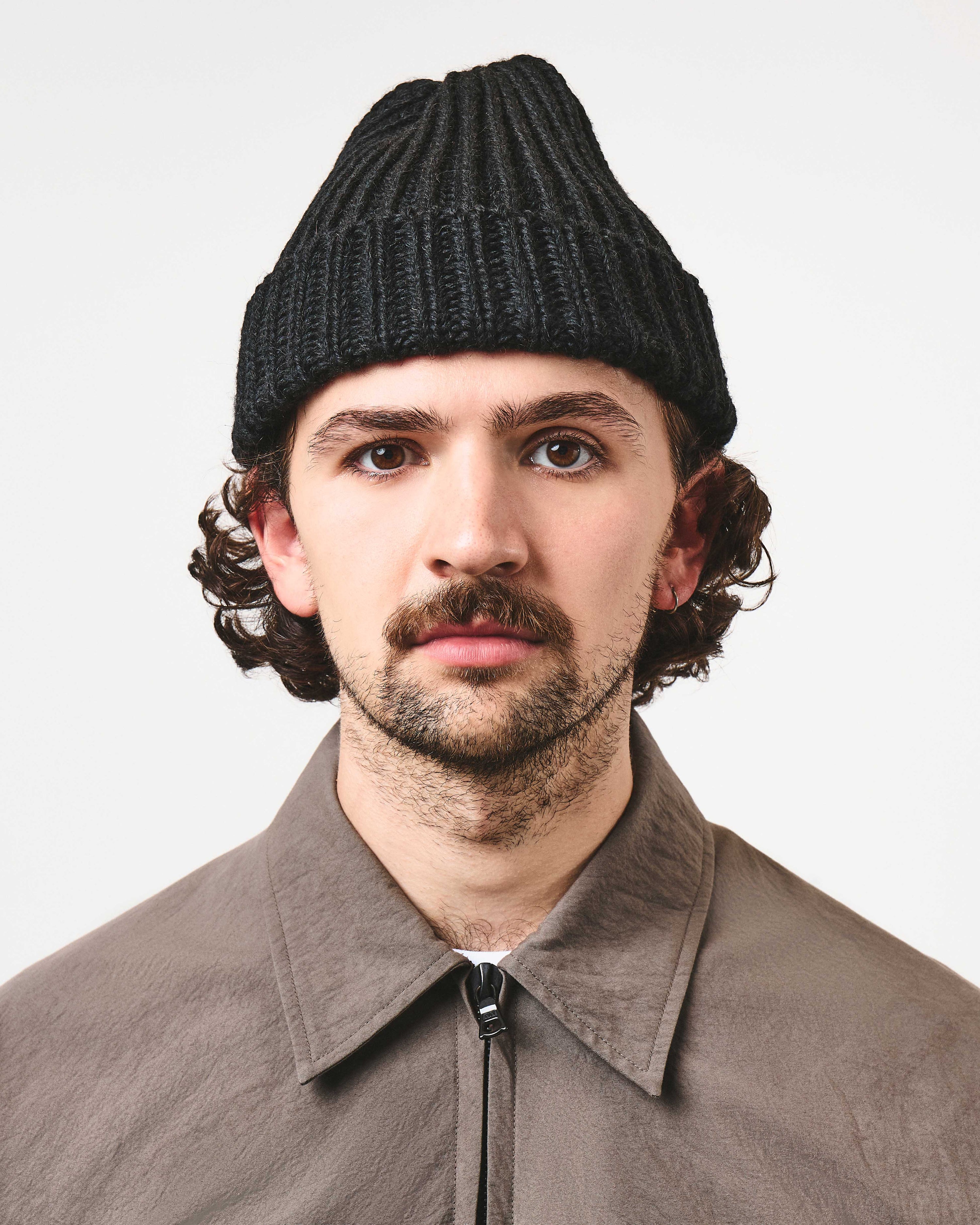 Wool Toque Beanie - Black