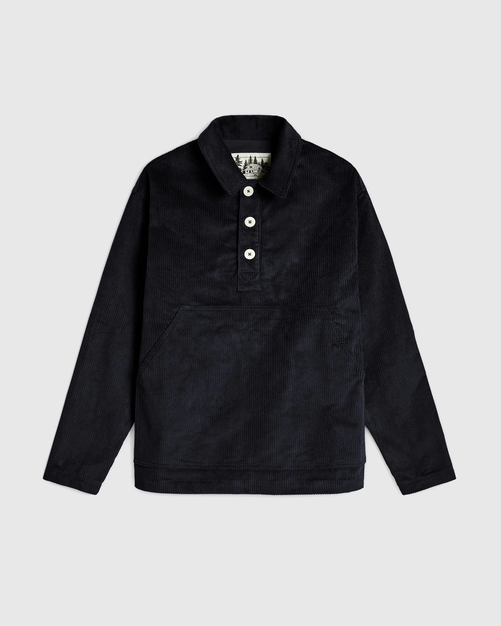 Cord Leisure Popover Shirt - Deep Navy