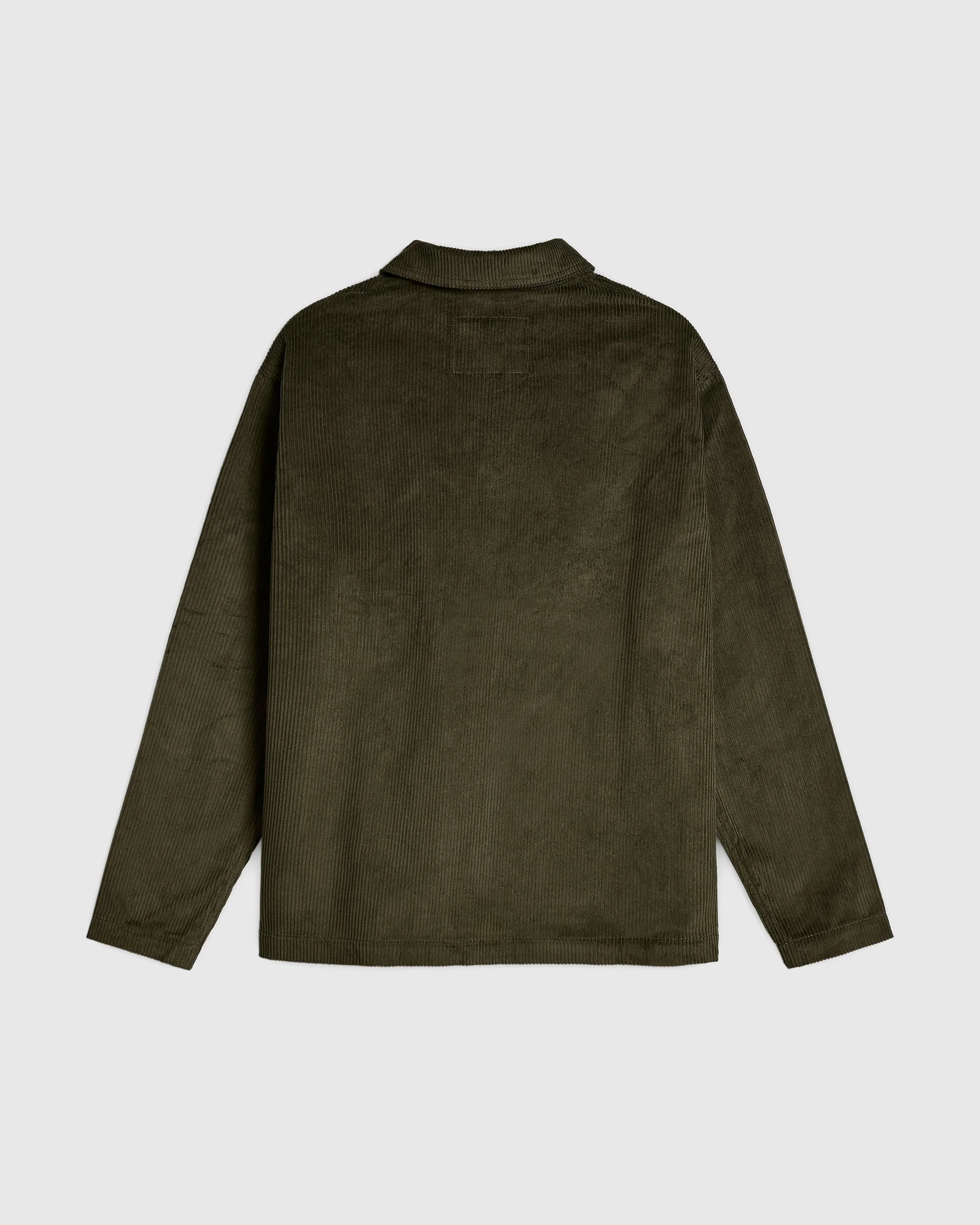 Cord Leisure Popover Shirt - Moss