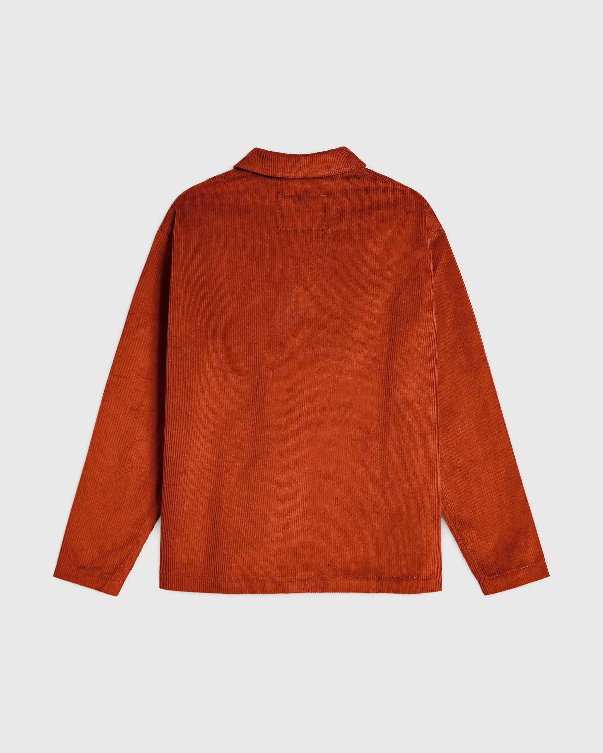 Cord Leisure Popover Shirt - Rust