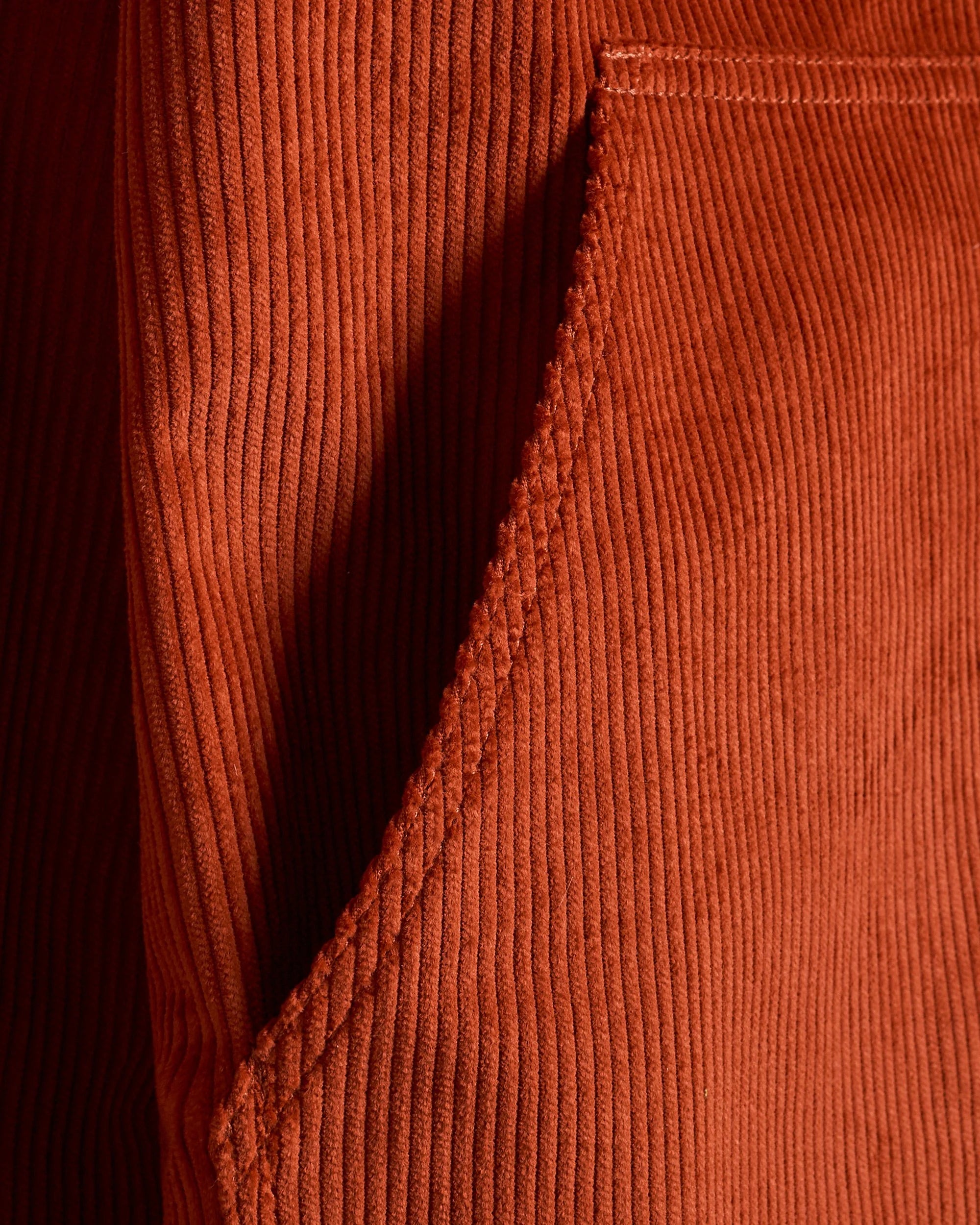 Cord Leisure Popover Shirt - Rust