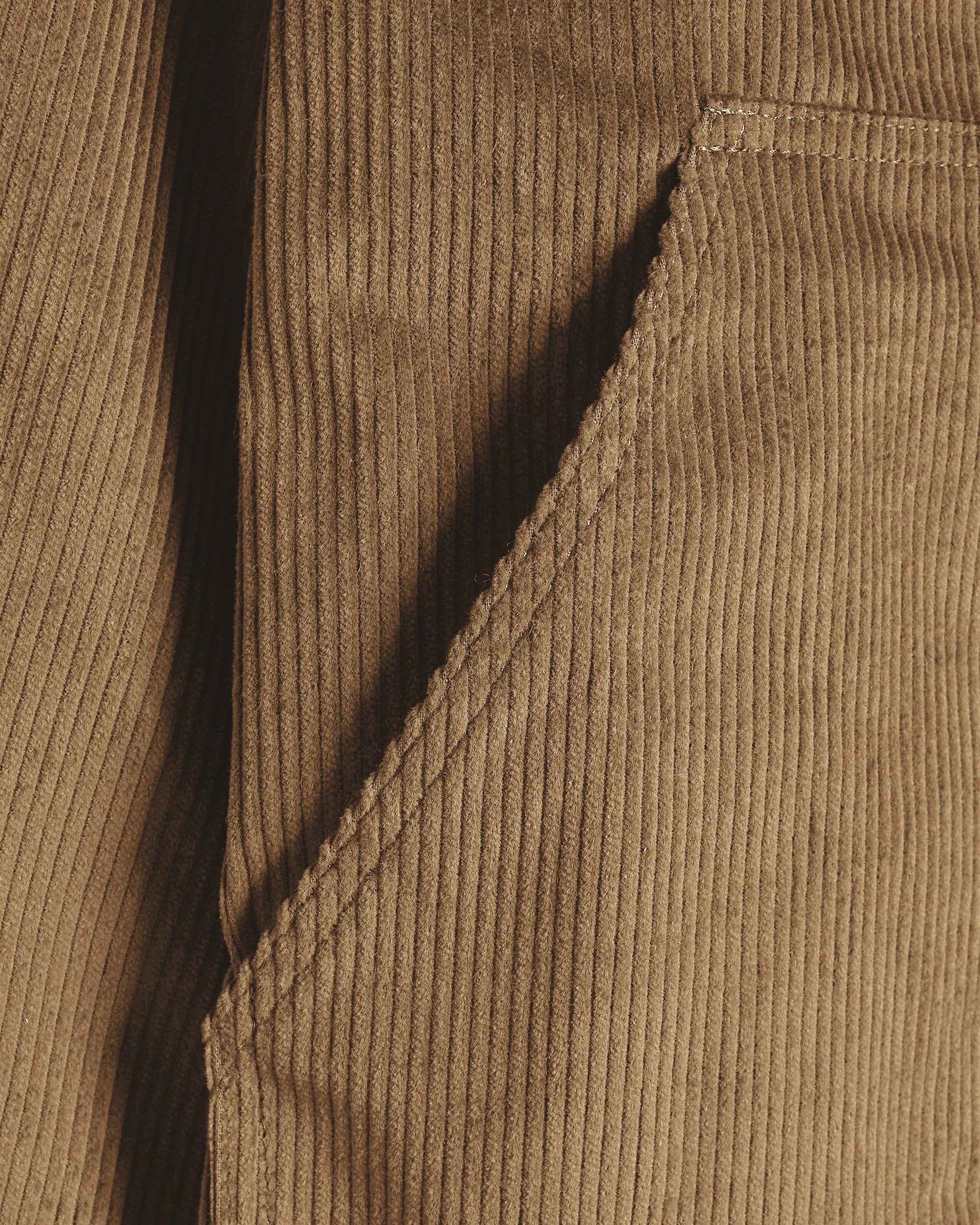 Cord Leisure Popover Shirt - Taupe