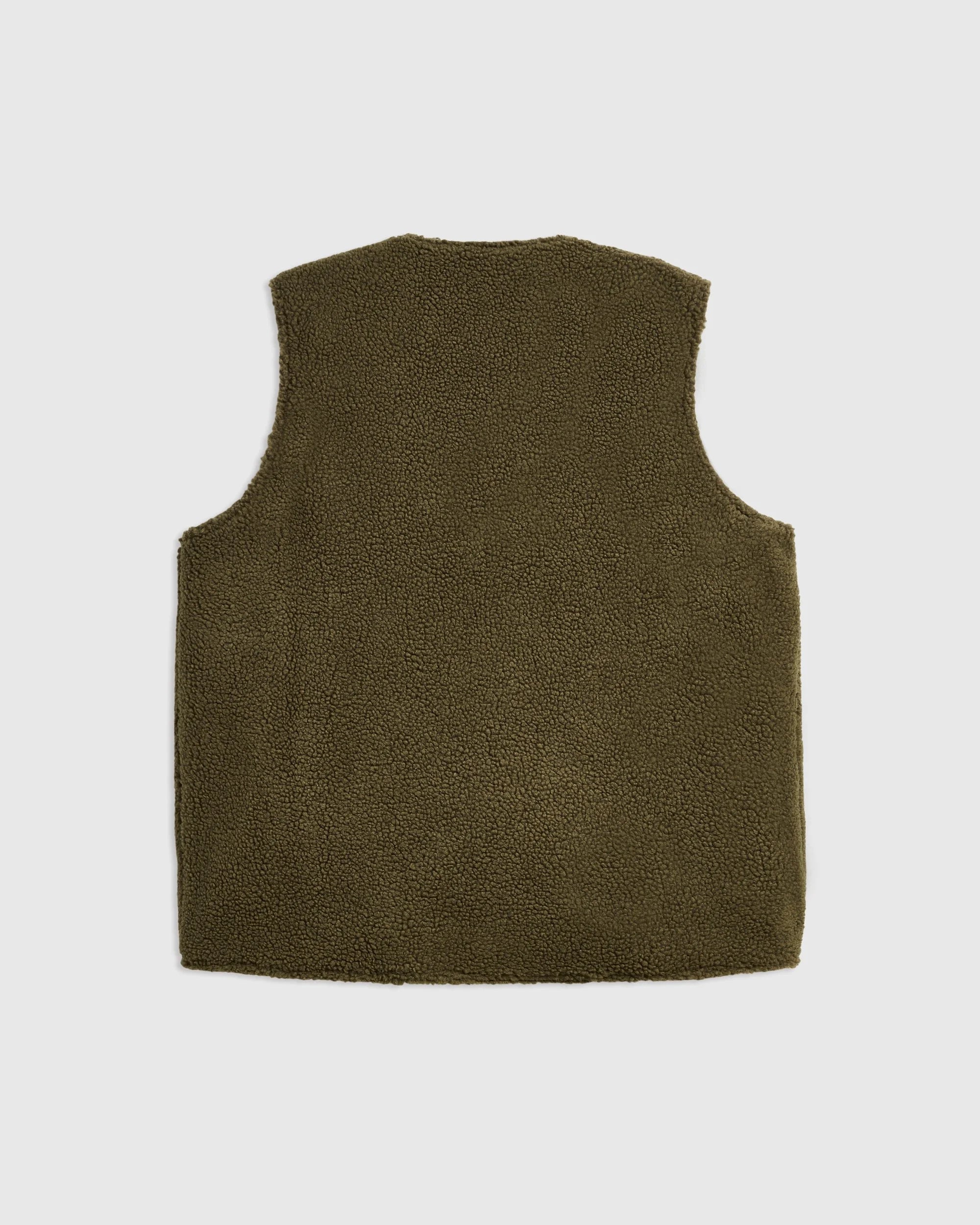 Reversible Foragers Vest - Washed Limestone and Olive