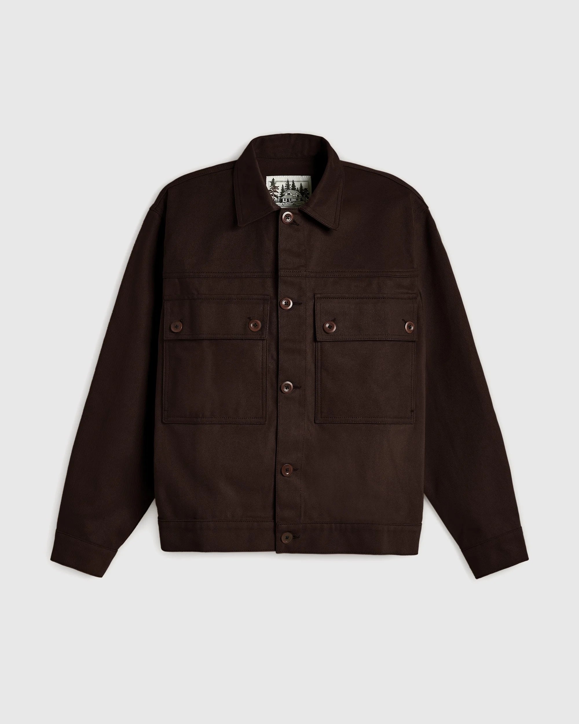 Reverse Panel Workers Jacket - Washed Cocoa