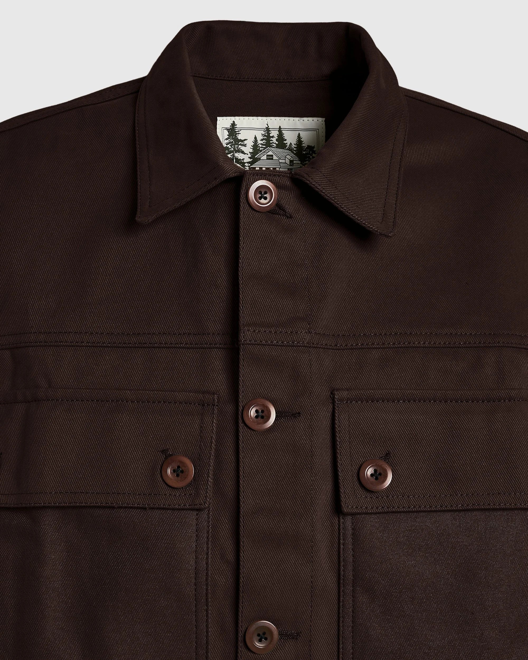 Reverse Panel Workers Jacket - Washed Cocoa