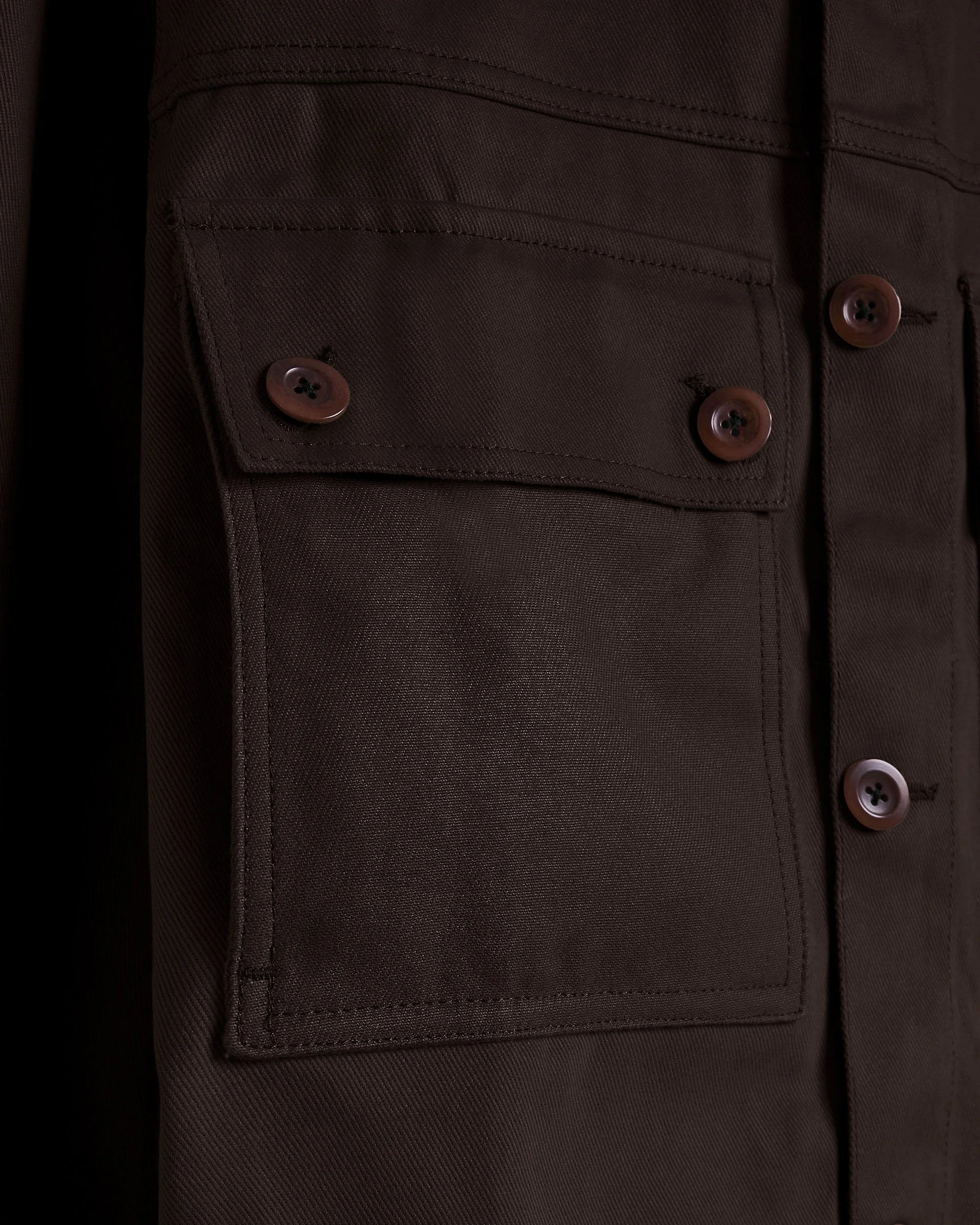 Reverse Panel Workers Jacket - Washed Cocoa