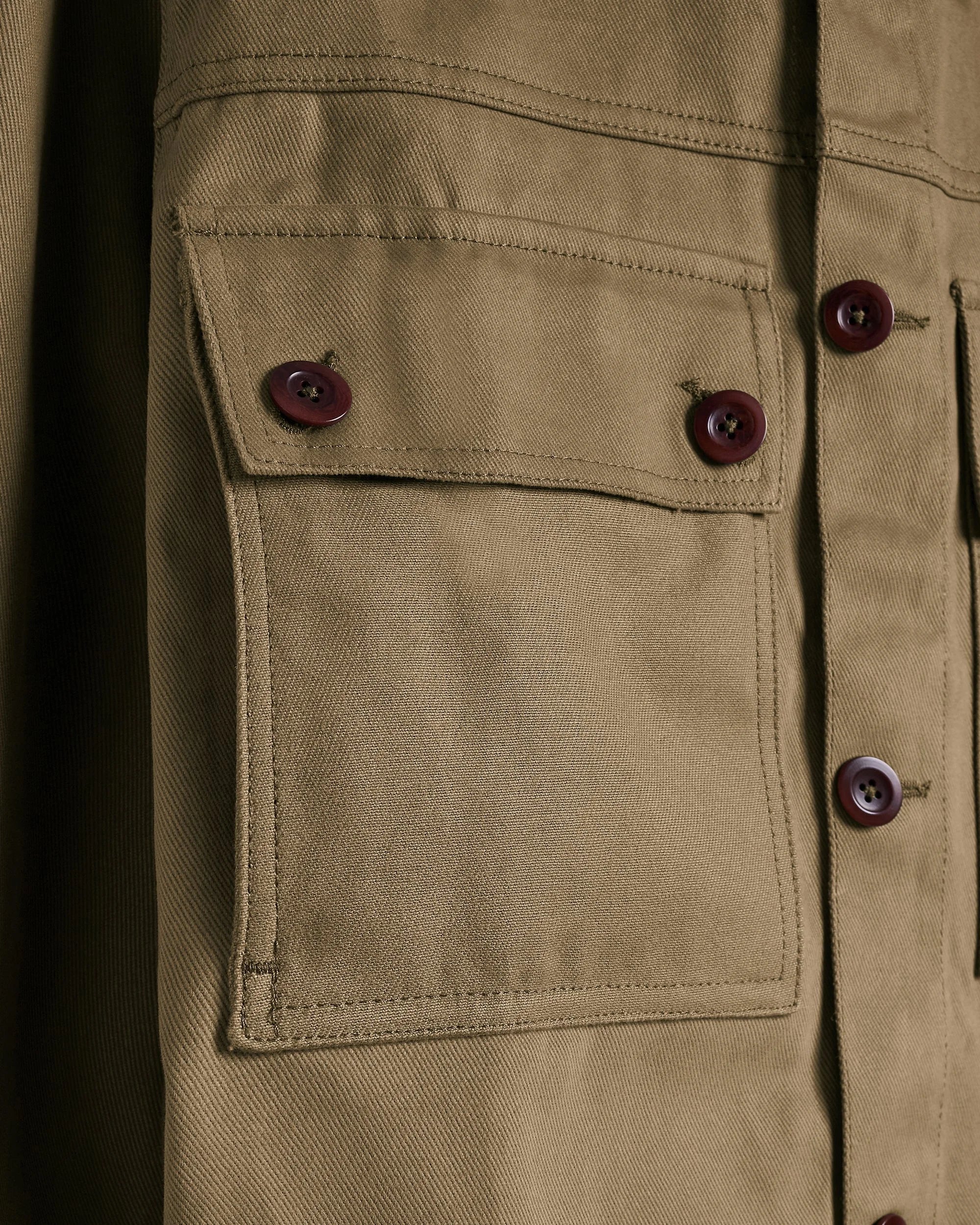 Reverse Panel Workers Jacket - Washed Limestone