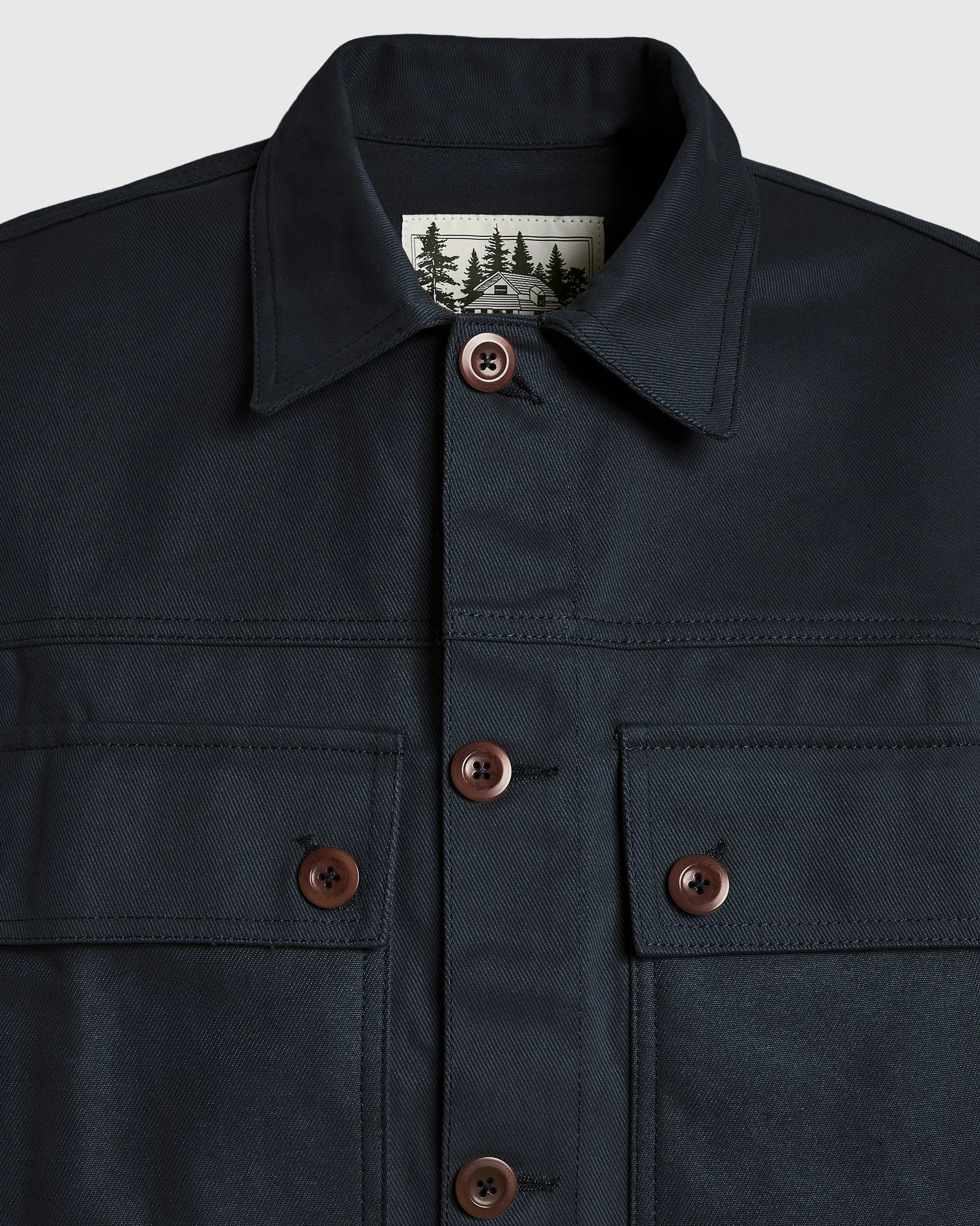 Reverse Panel Workers Jacket - Washed Navy