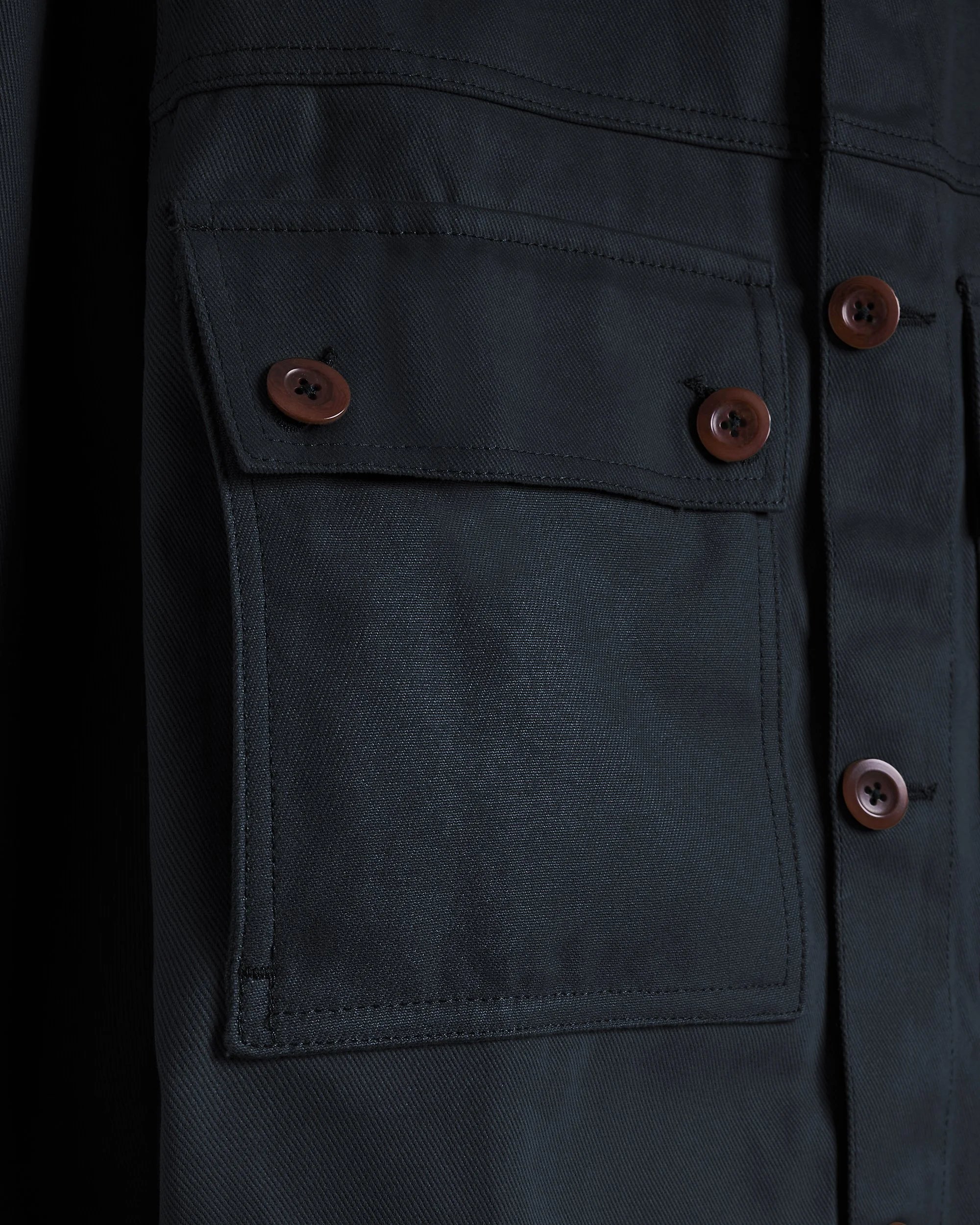 Reverse Panel Workers Jacket - Washed Navy