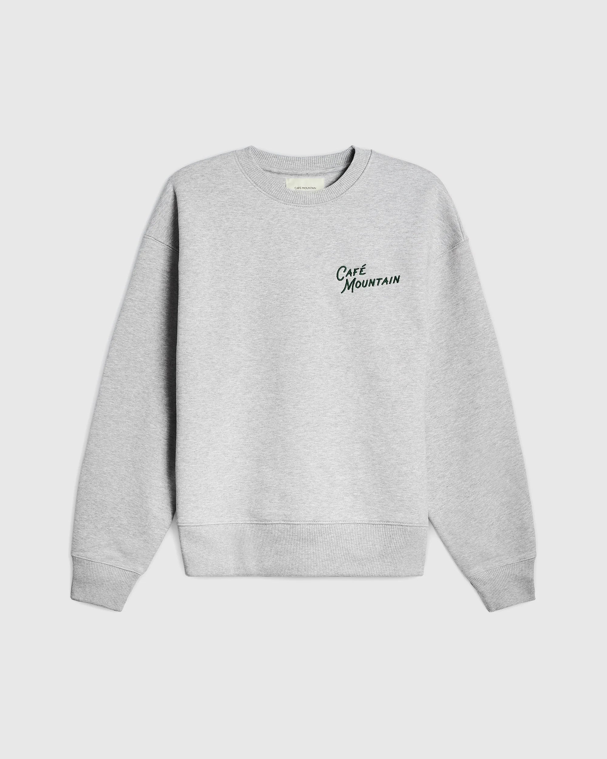 Script Embroidery Crew Sweat - Vintage Grey