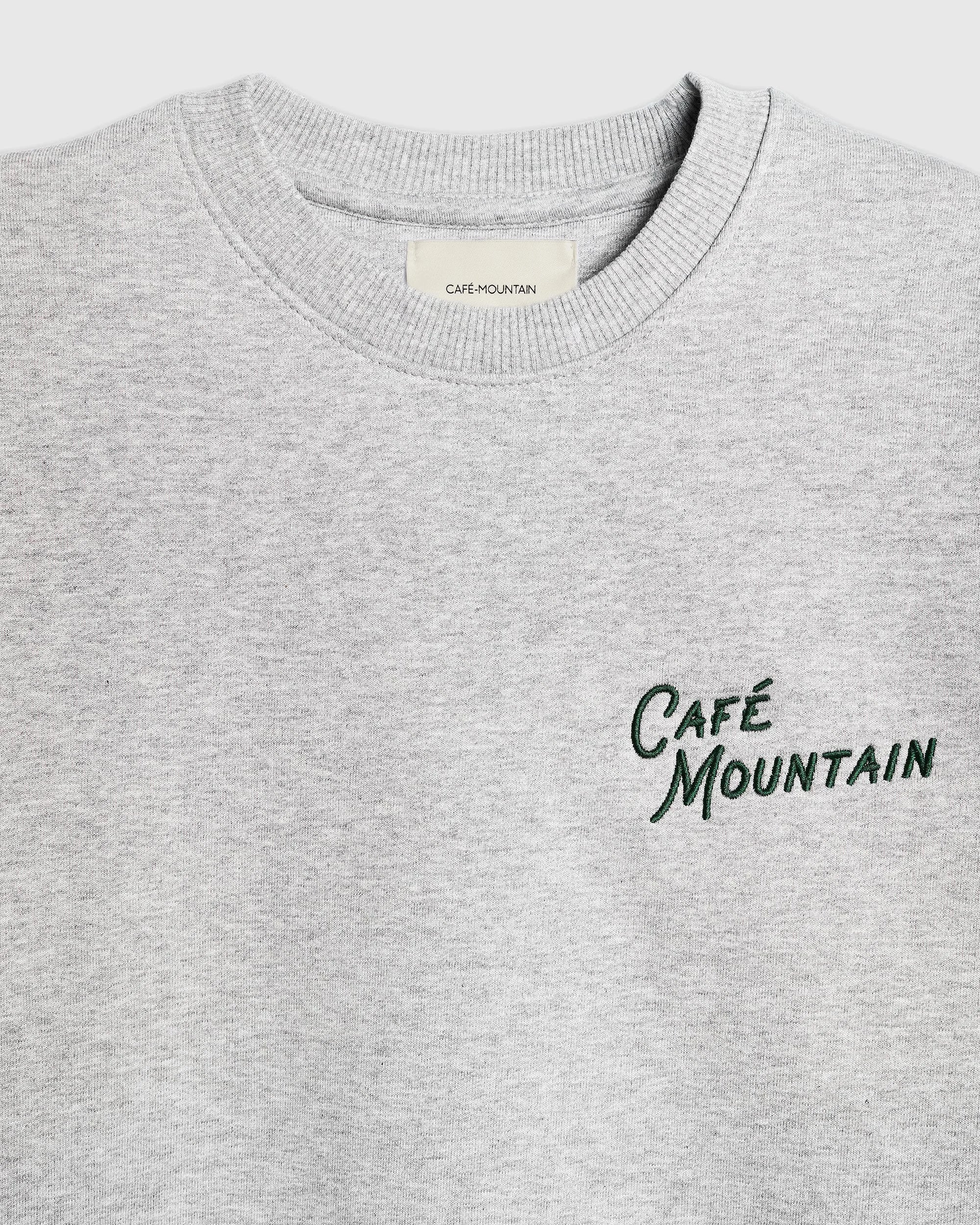 Script Embroidery Crew Sweat - Vintage Grey