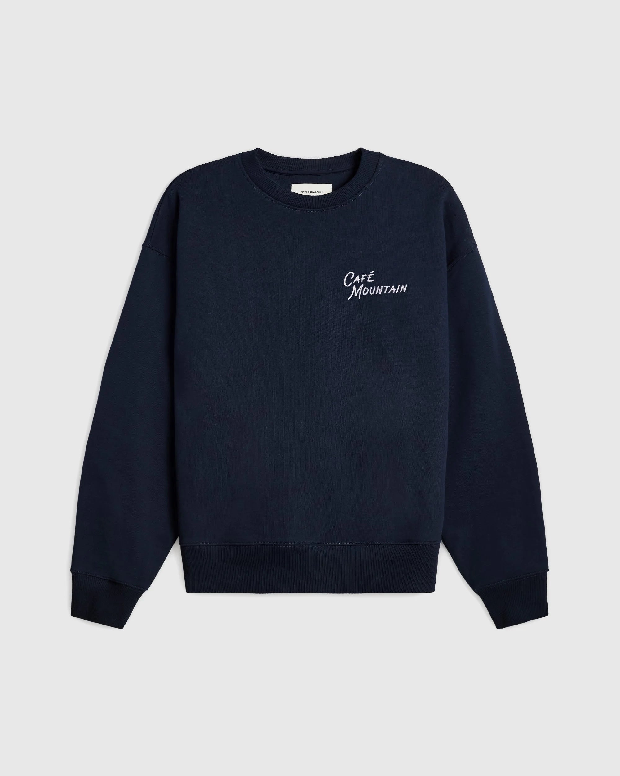 Script Embroidery Crew Sweat - Deep Navy