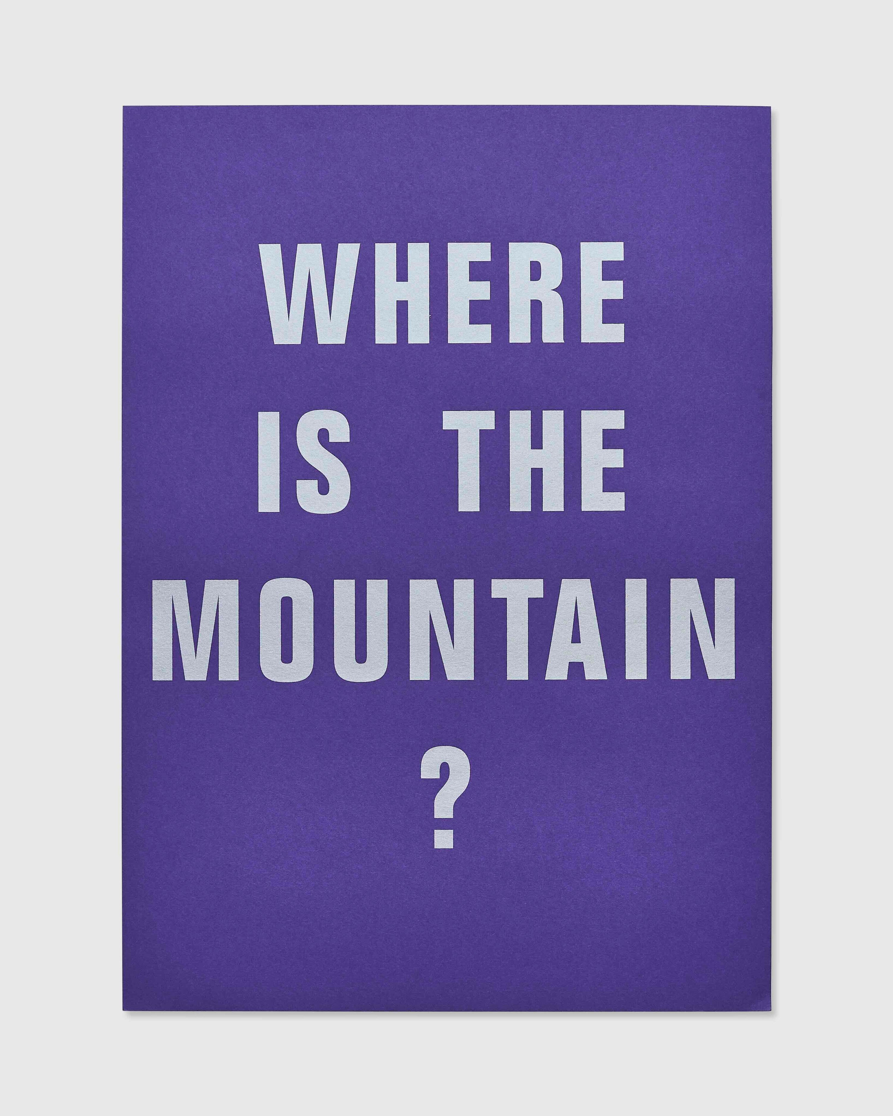 Where Is The Mountain Print - Aubergine