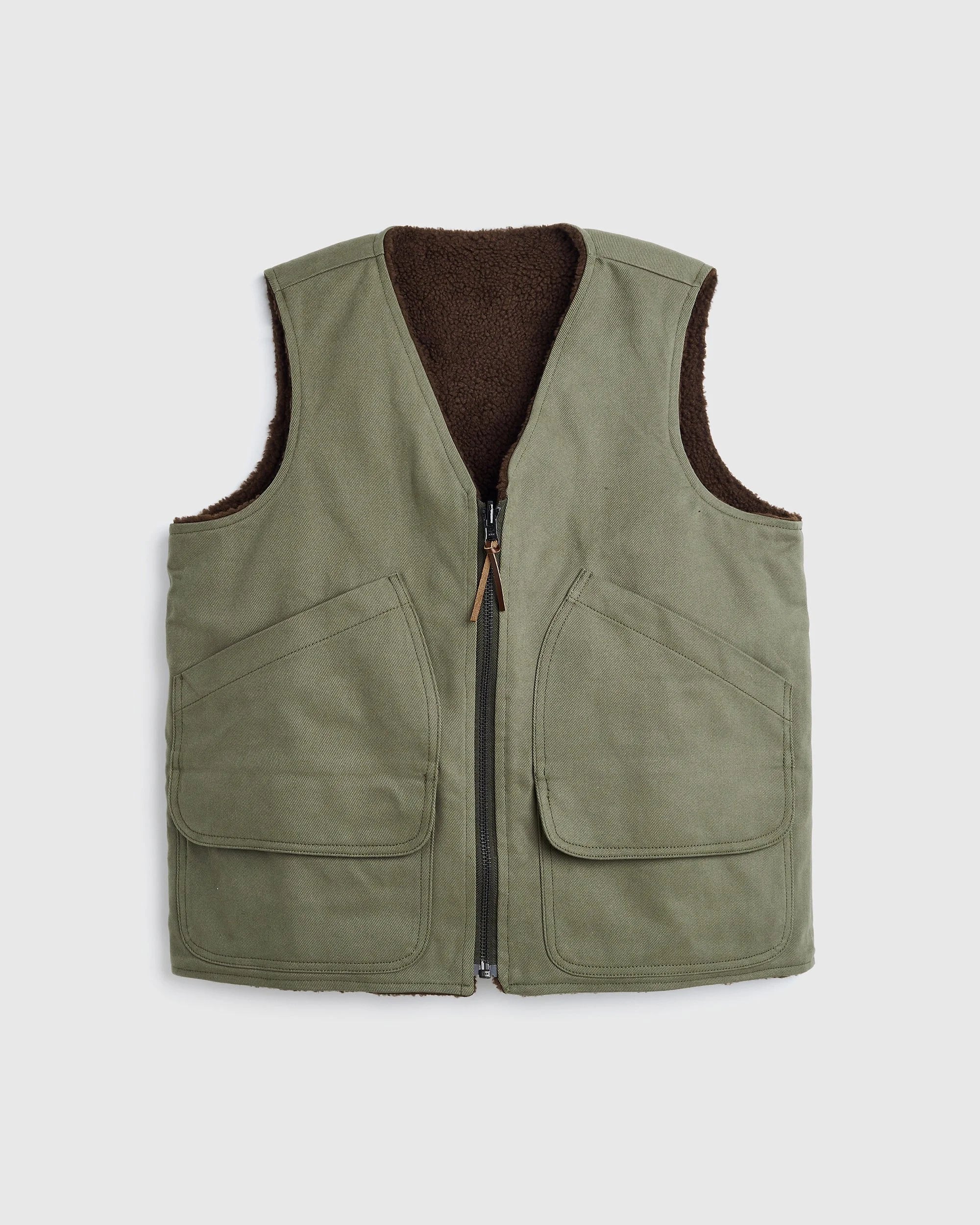 Reversible Foragers Vest - Washed Moss