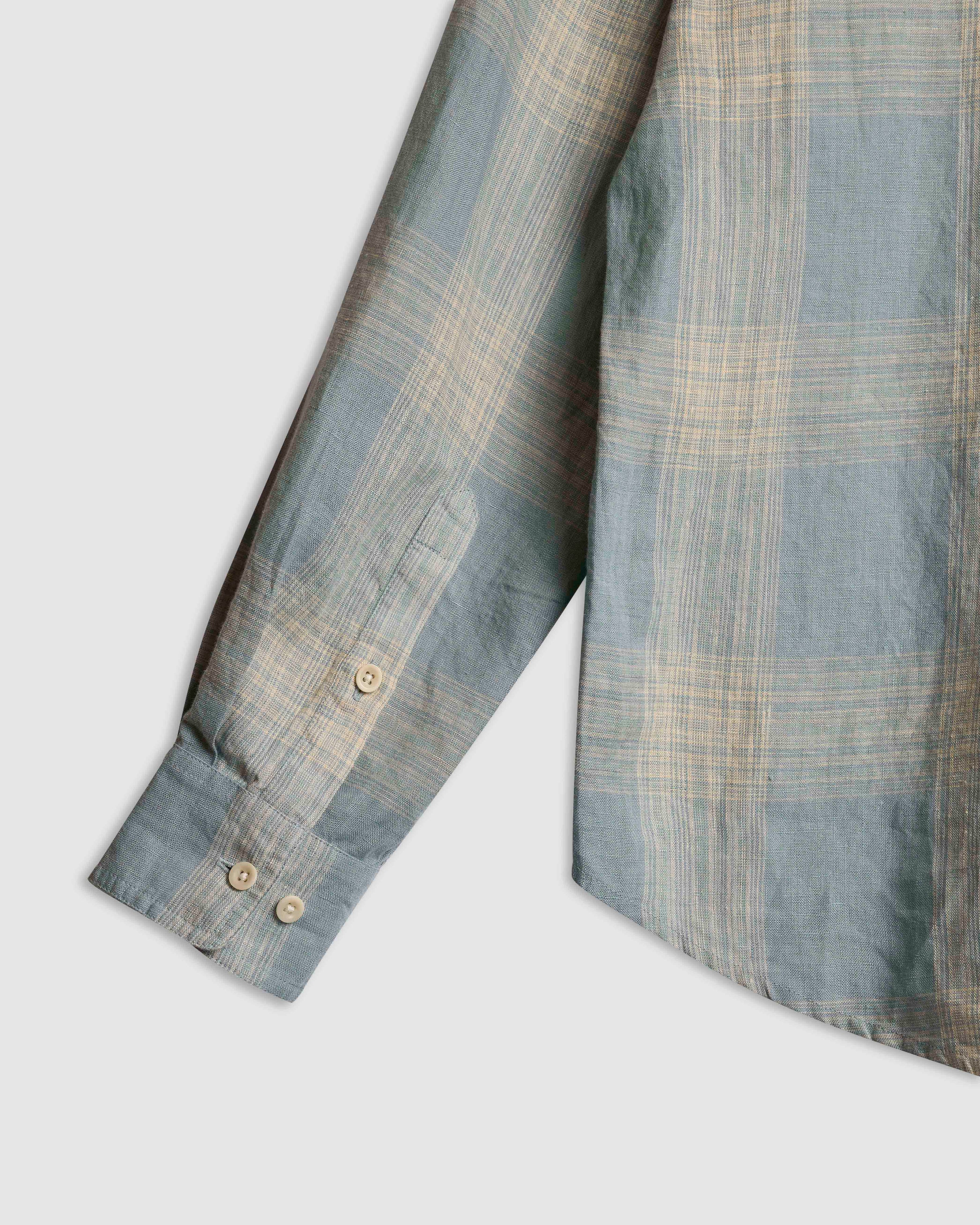 Workers Shirt - Sky Linen Check