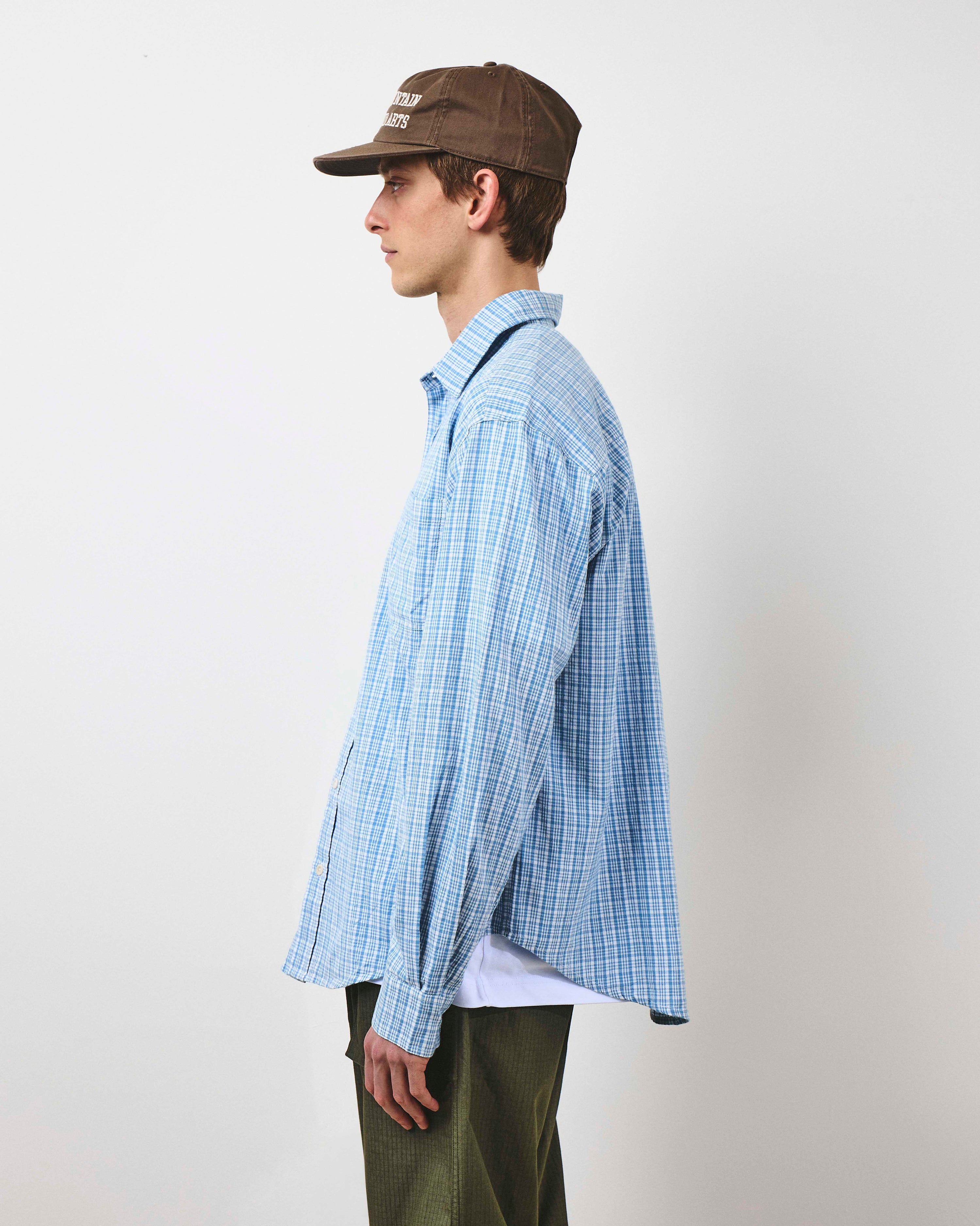 Handloom Check Heritage Shirt - Blue Dust And Natural