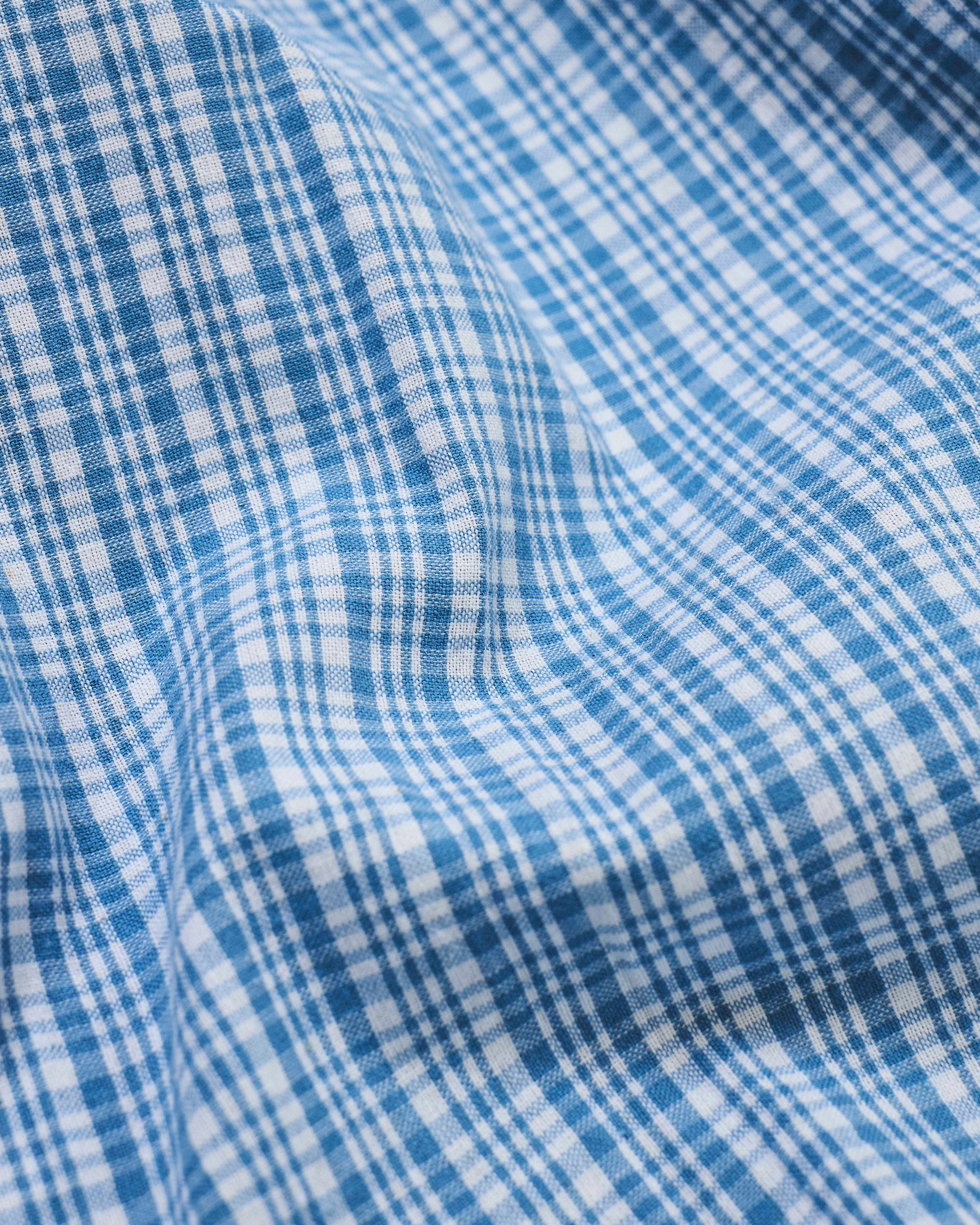Handloom Check Heritage Shirt - Blue Dust And Natural