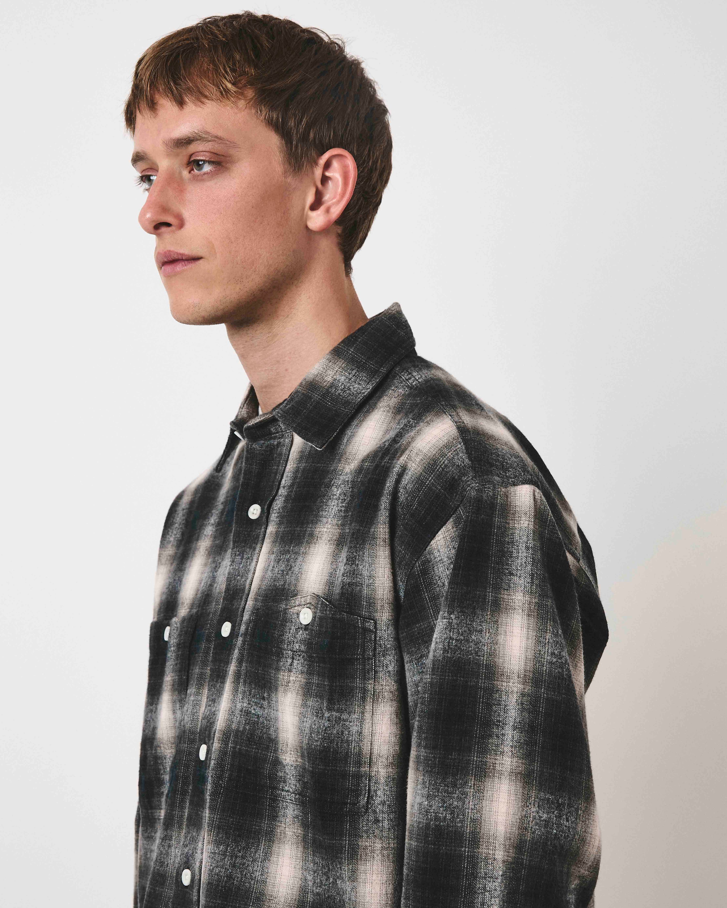 Brushed Check Workers Shirt - Sundown