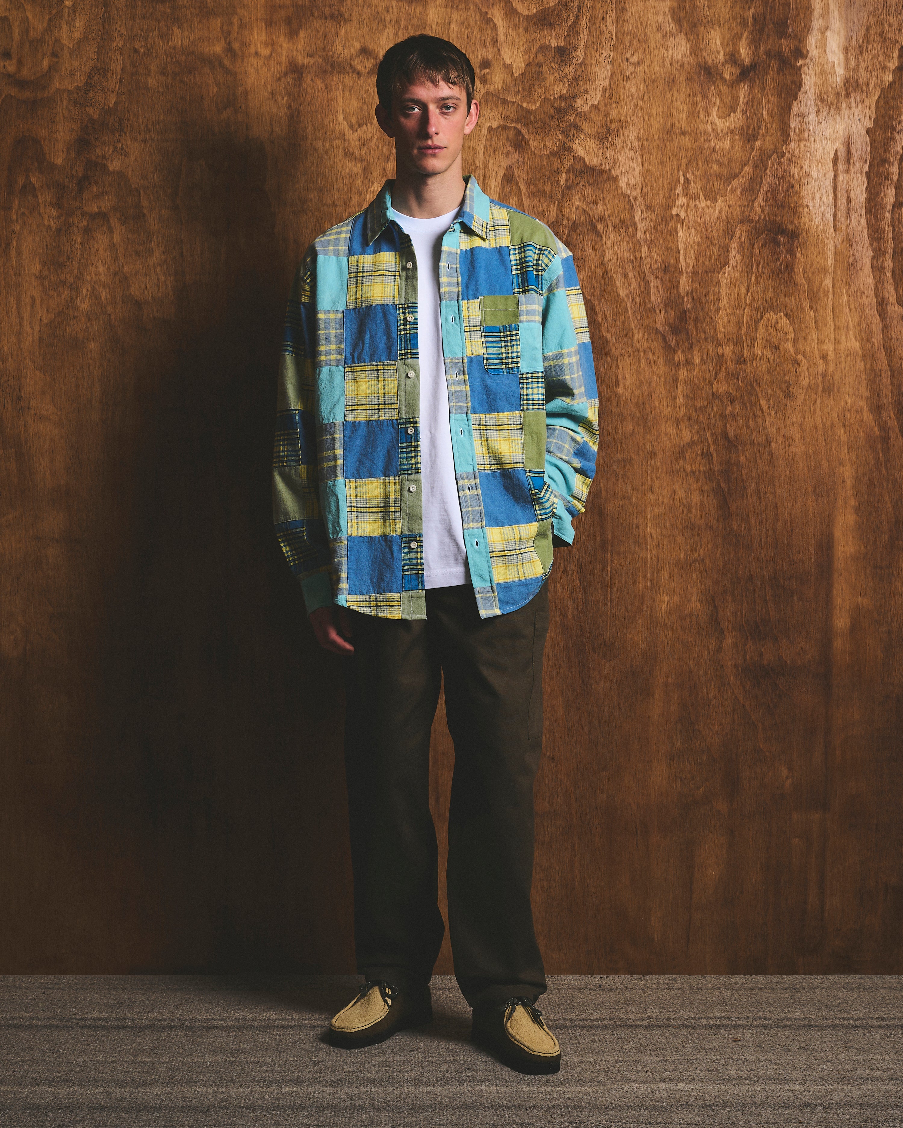 Patchwork Heritage Shirt - Crazy Azure