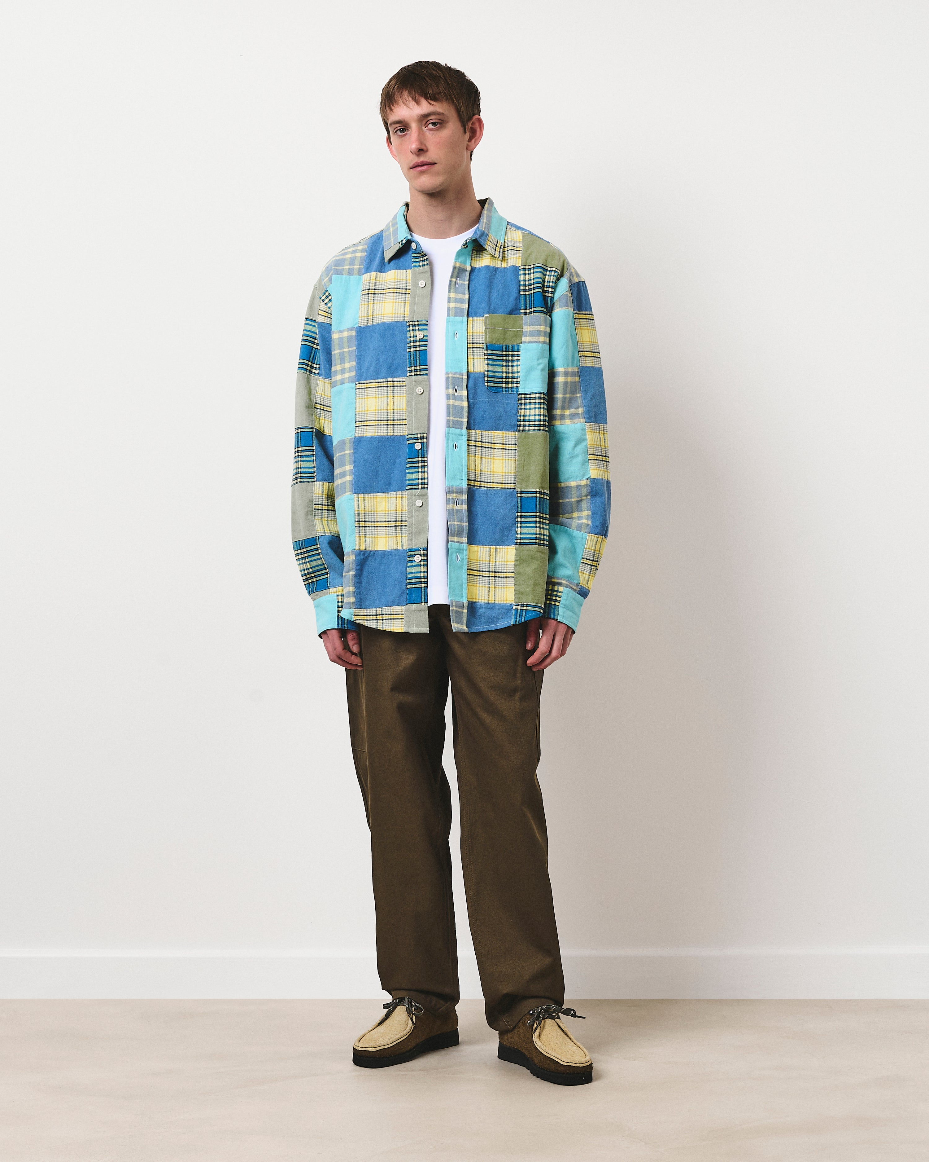 Patchwork Heritage Shirt - Crazy Azure