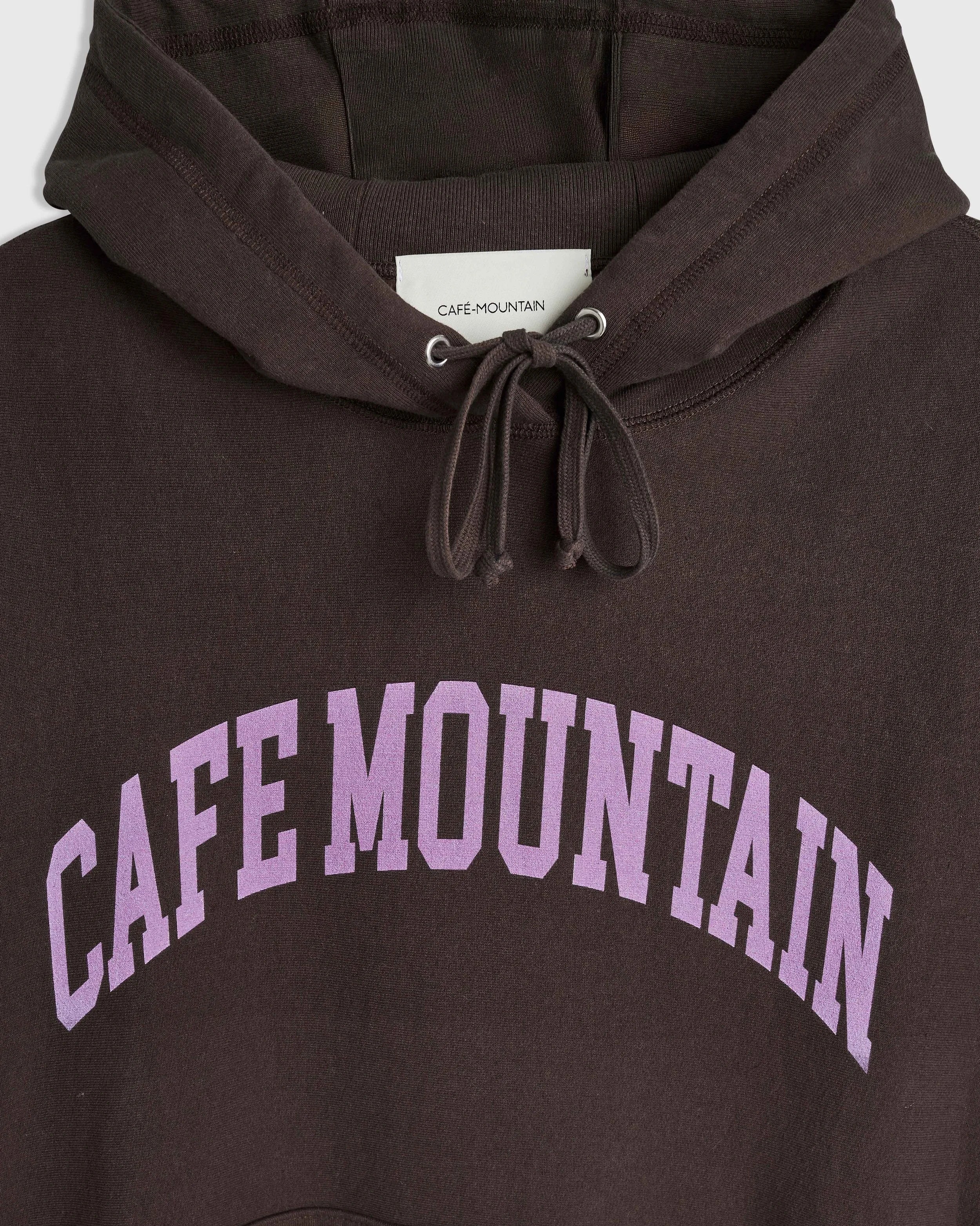 College Logo Hoody - Earth and Aubergine