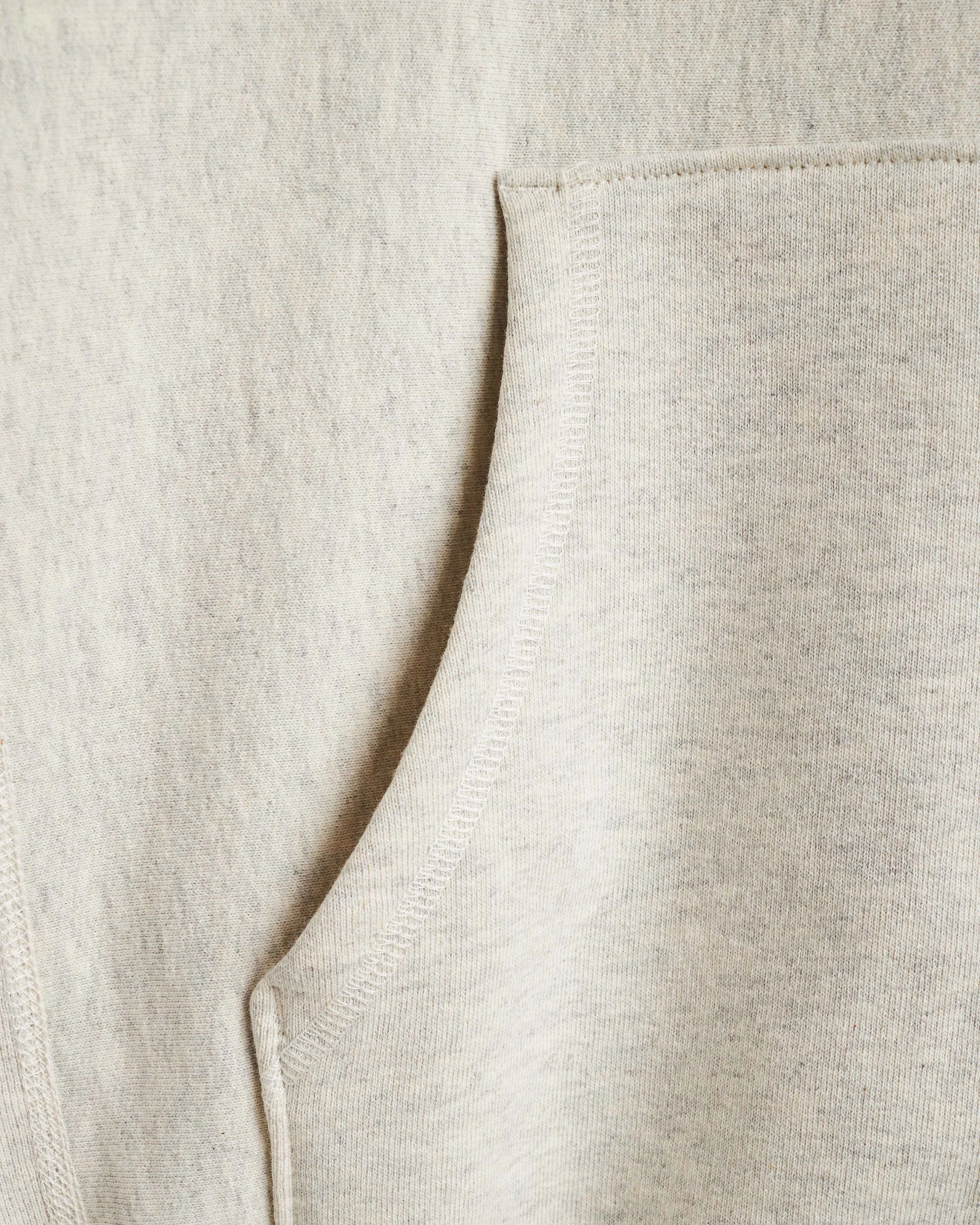 College Logo Hoody - Vintage Heather and Kiwi