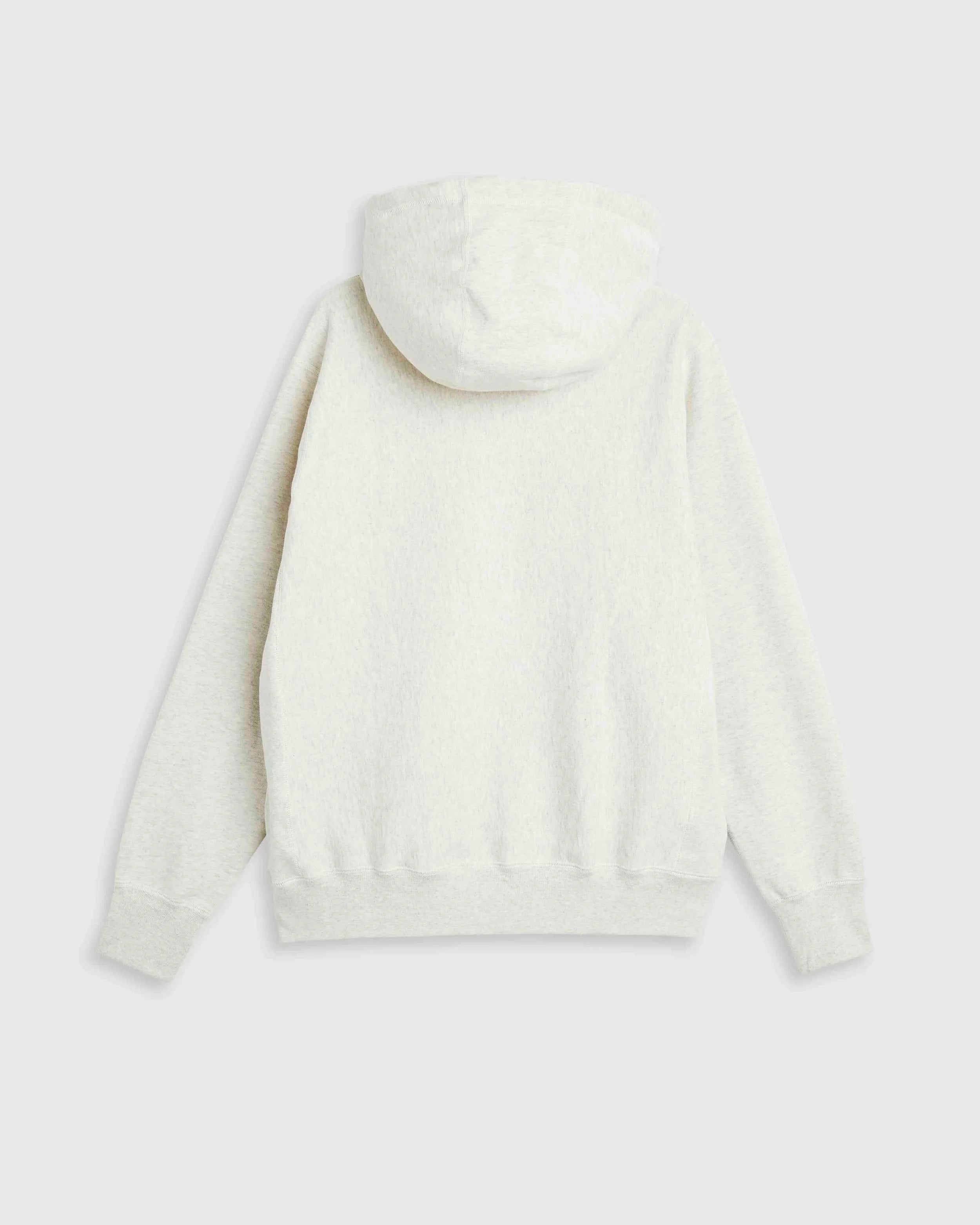 College Logo Hoody - Vintage Heather and Kiwi