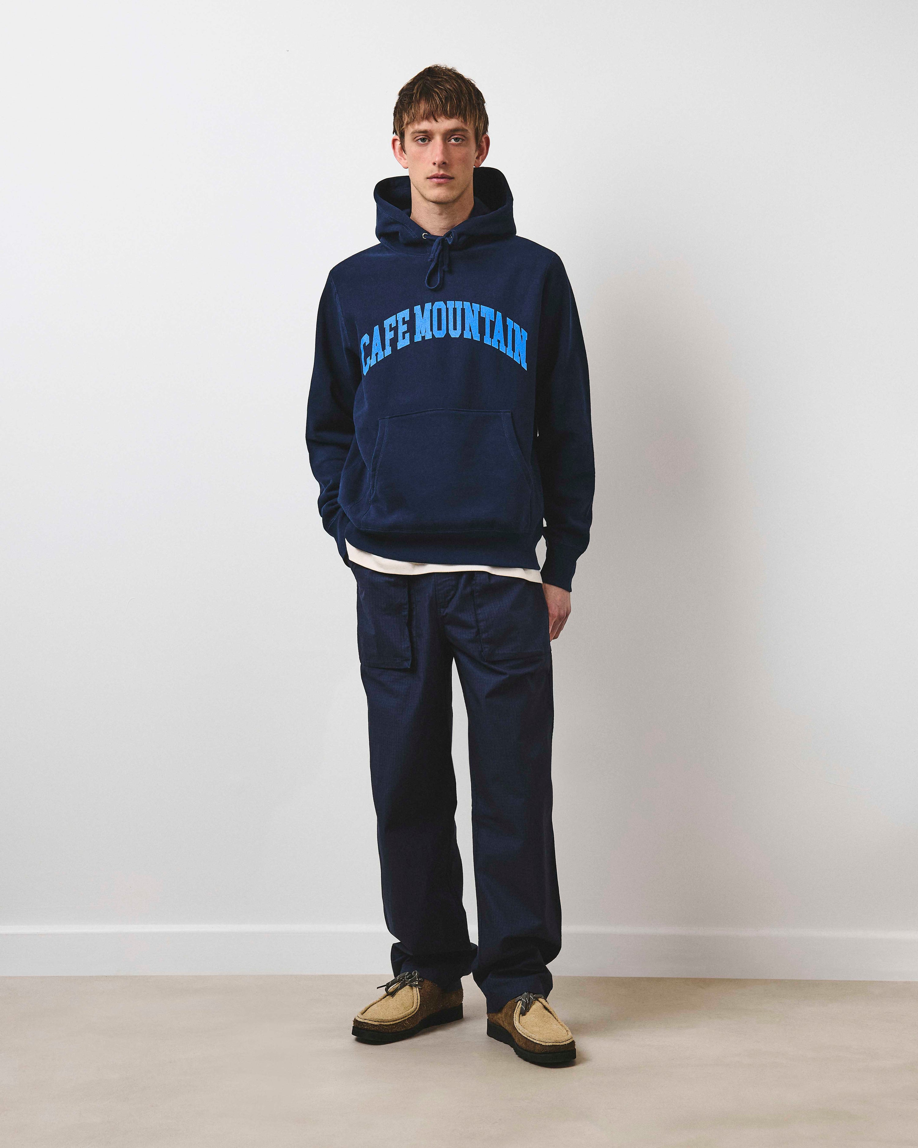 College Logo Hoody - Navy and Cobalt