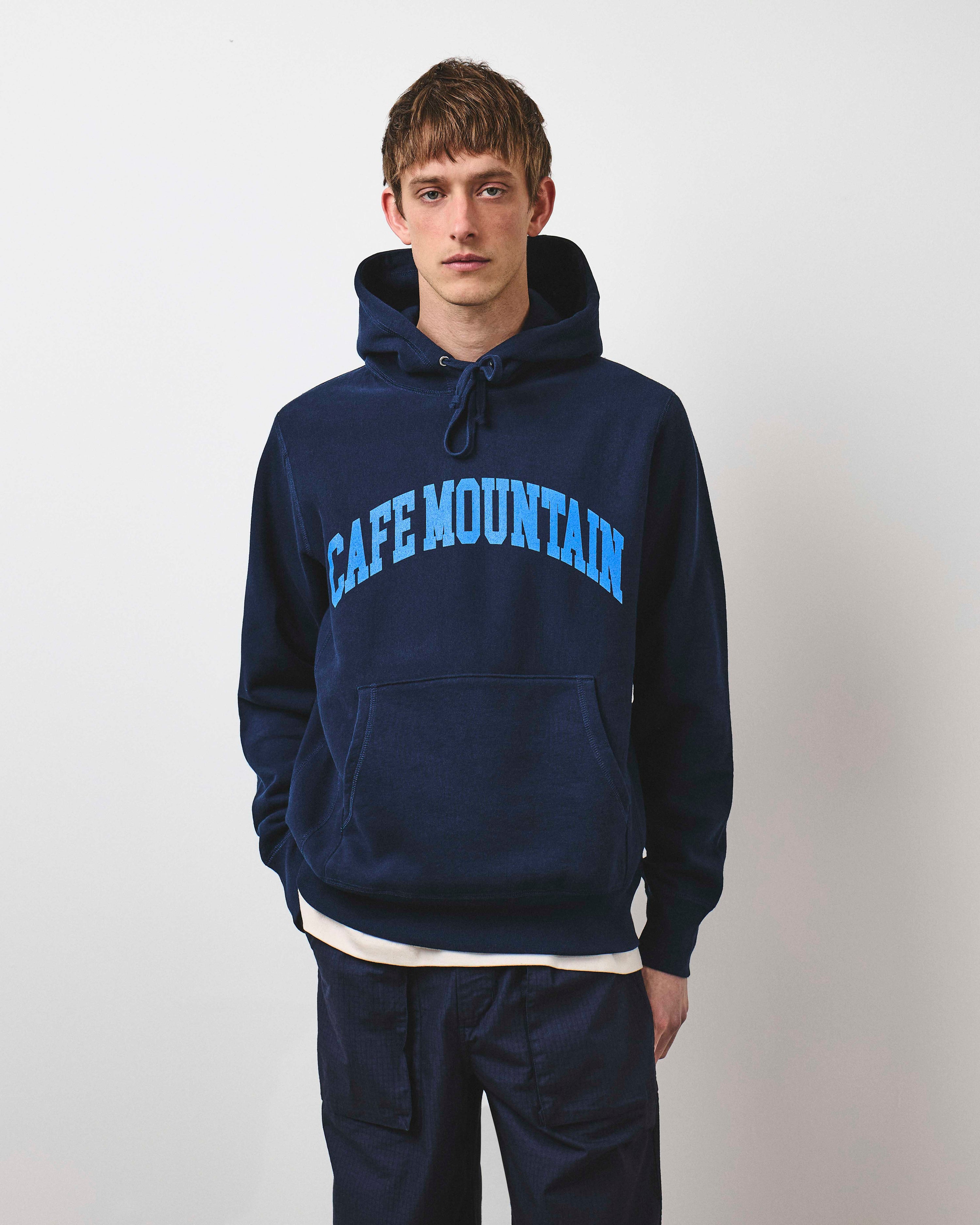 College Logo Hoody - Navy and Cobalt