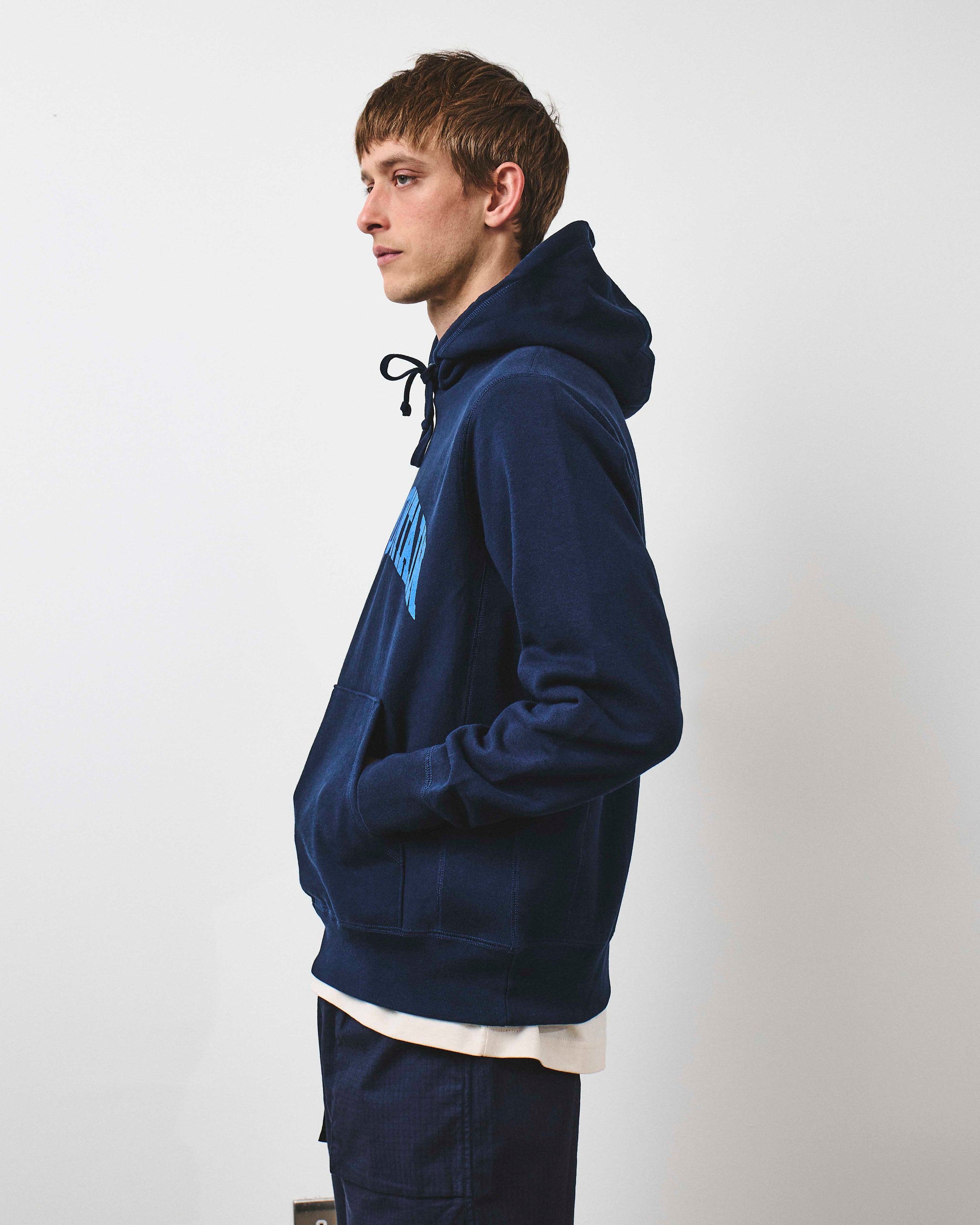 College Logo Hoody - Navy and Cobalt