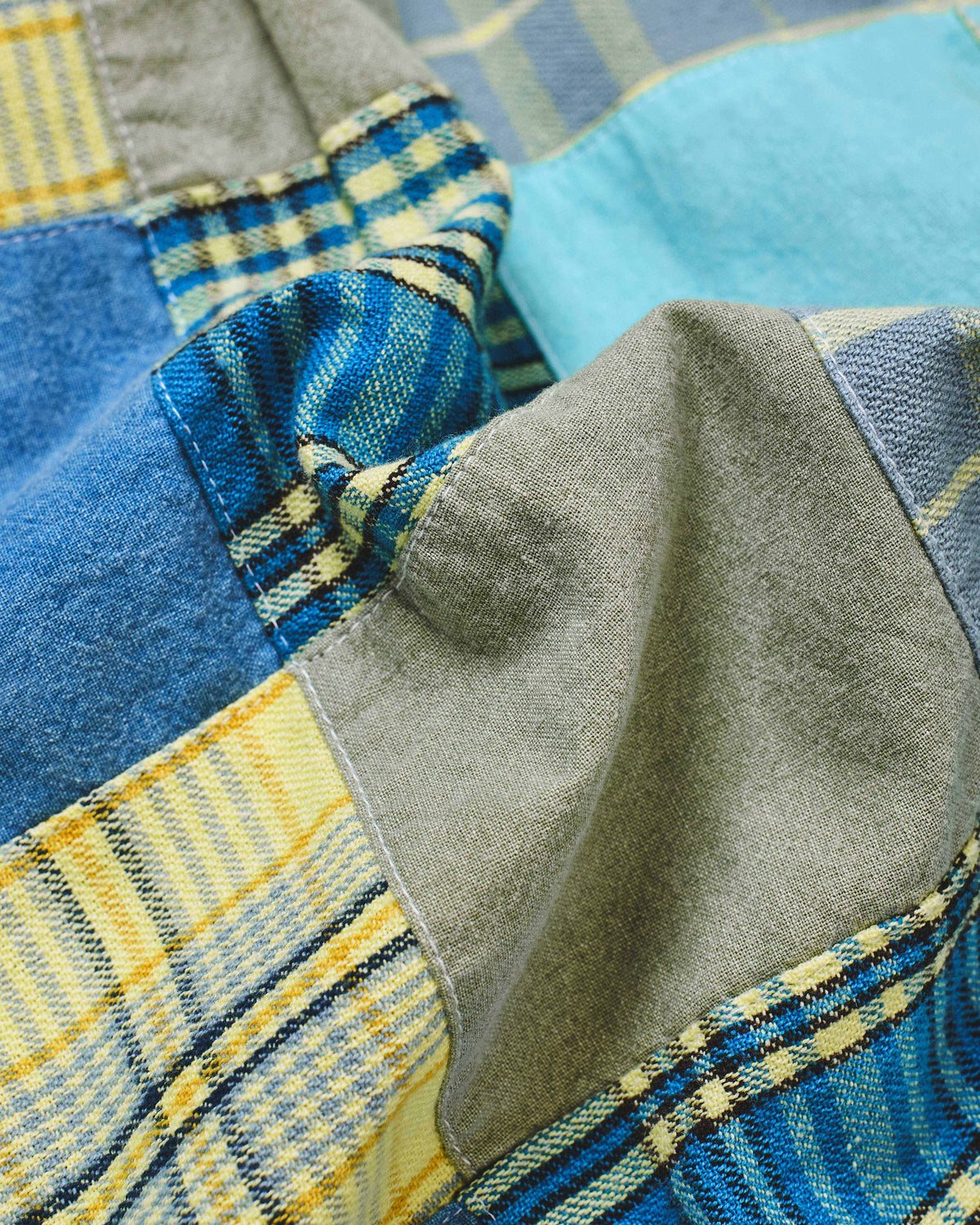 Patchwork Heritage Shirt - Crazy Azure