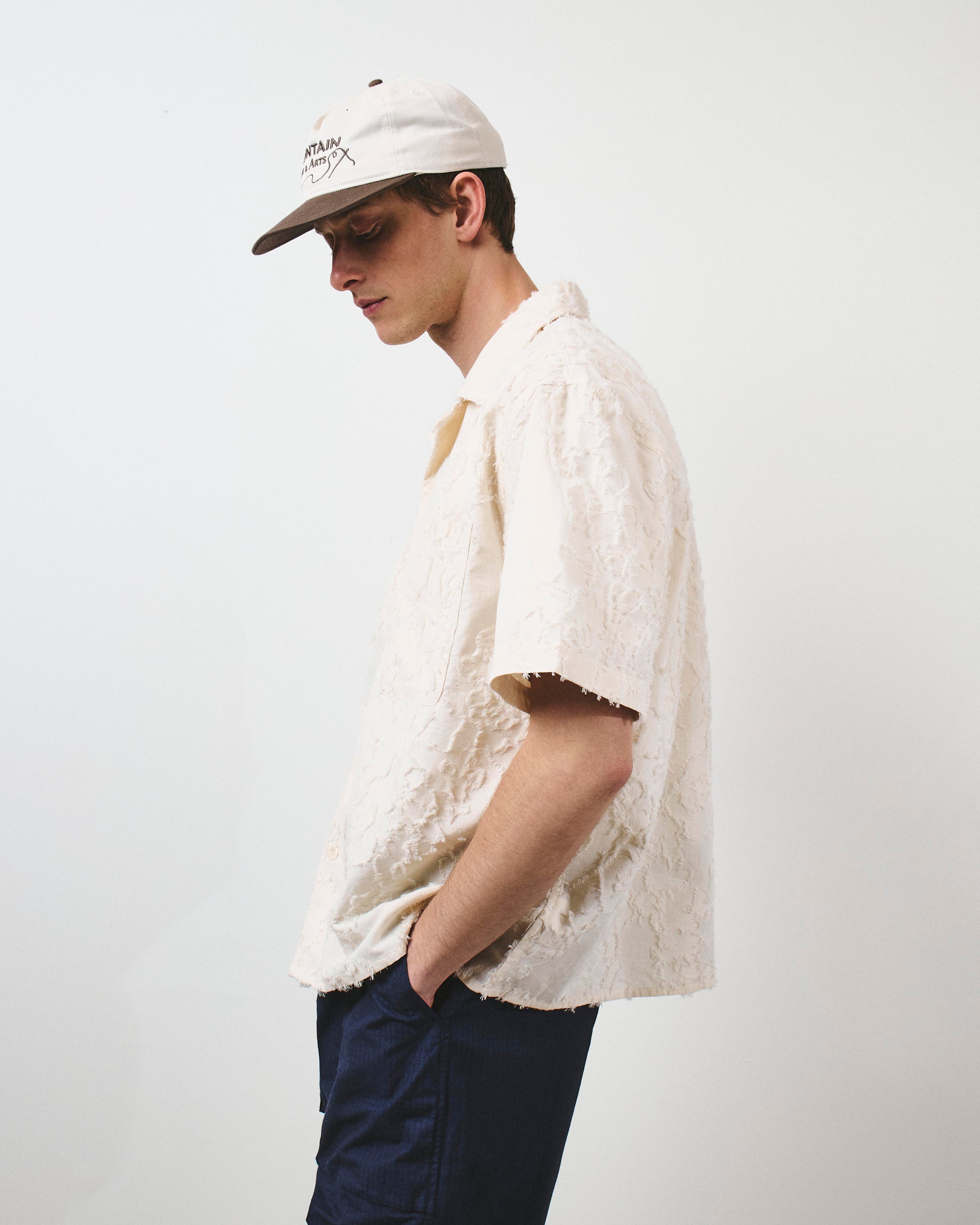 Floral Jacquard Vacation Shirt - Natural