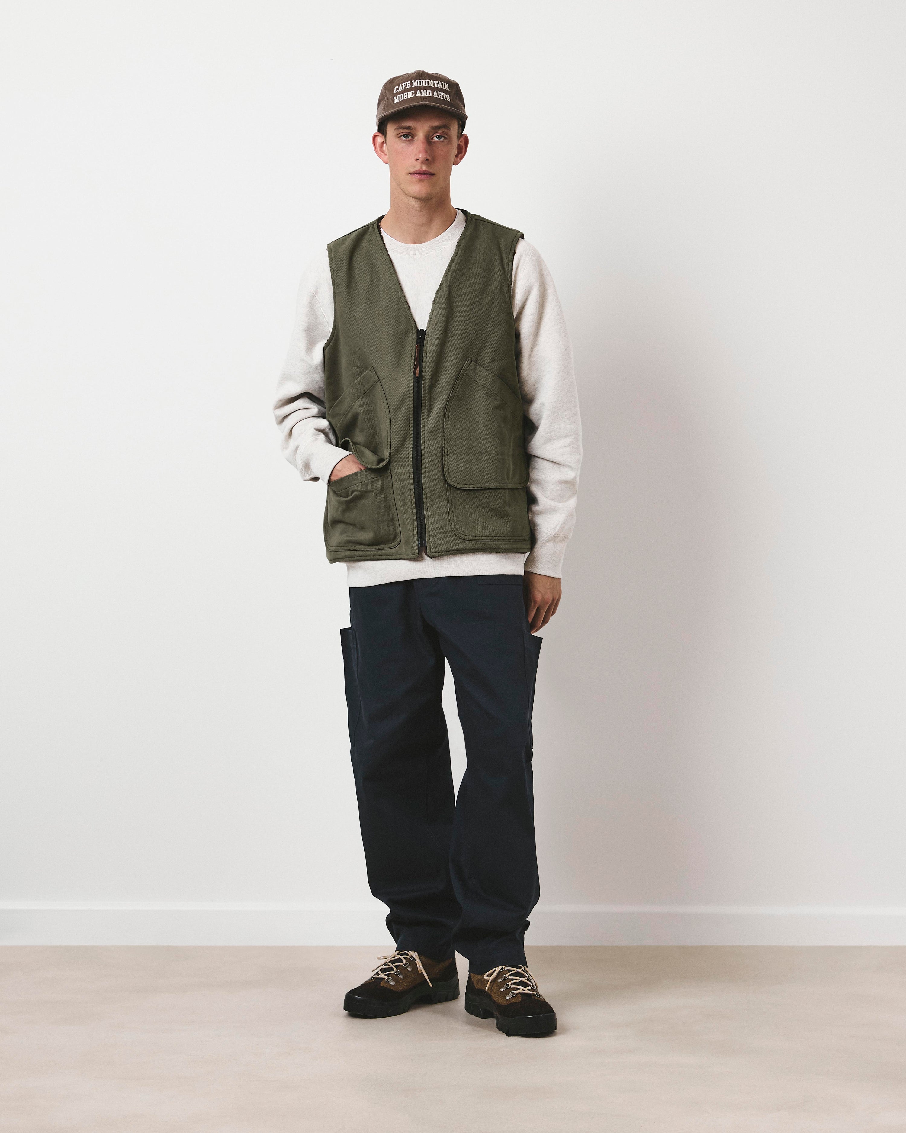 Reversible Foragers Vest - Washed Moss