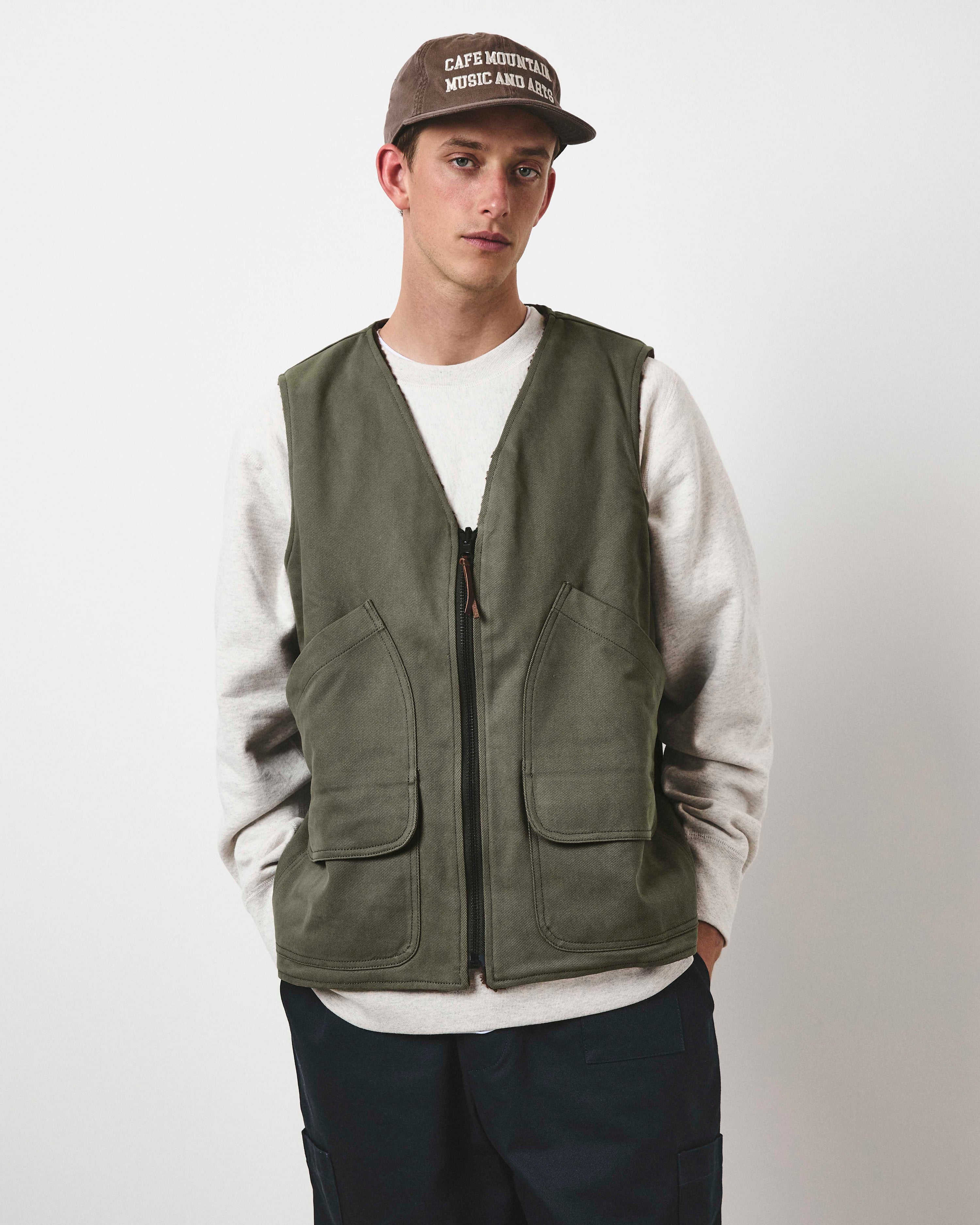 Reversible Foragers Vest - Washed Moss