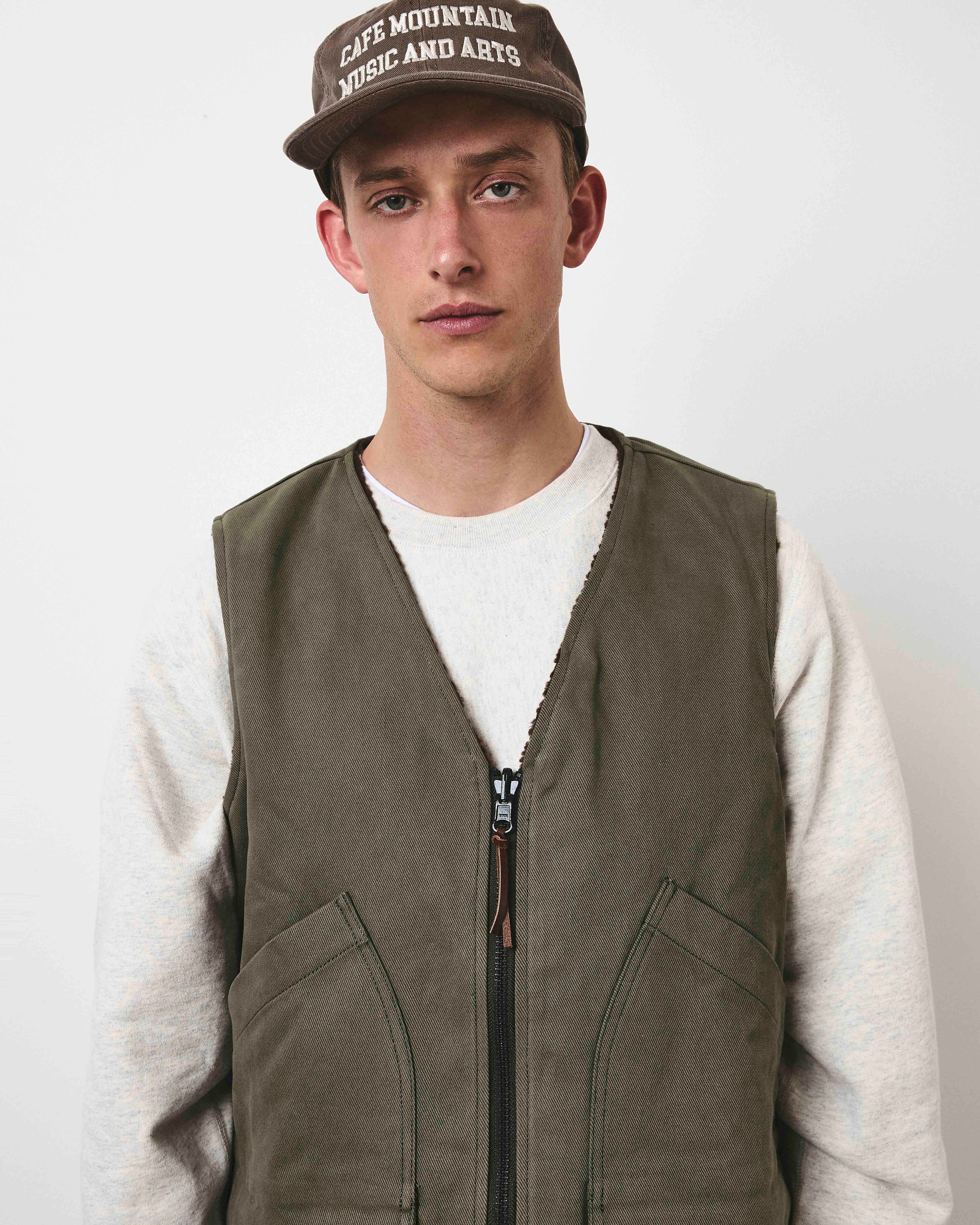 Reversible Foragers Vest - Washed Moss