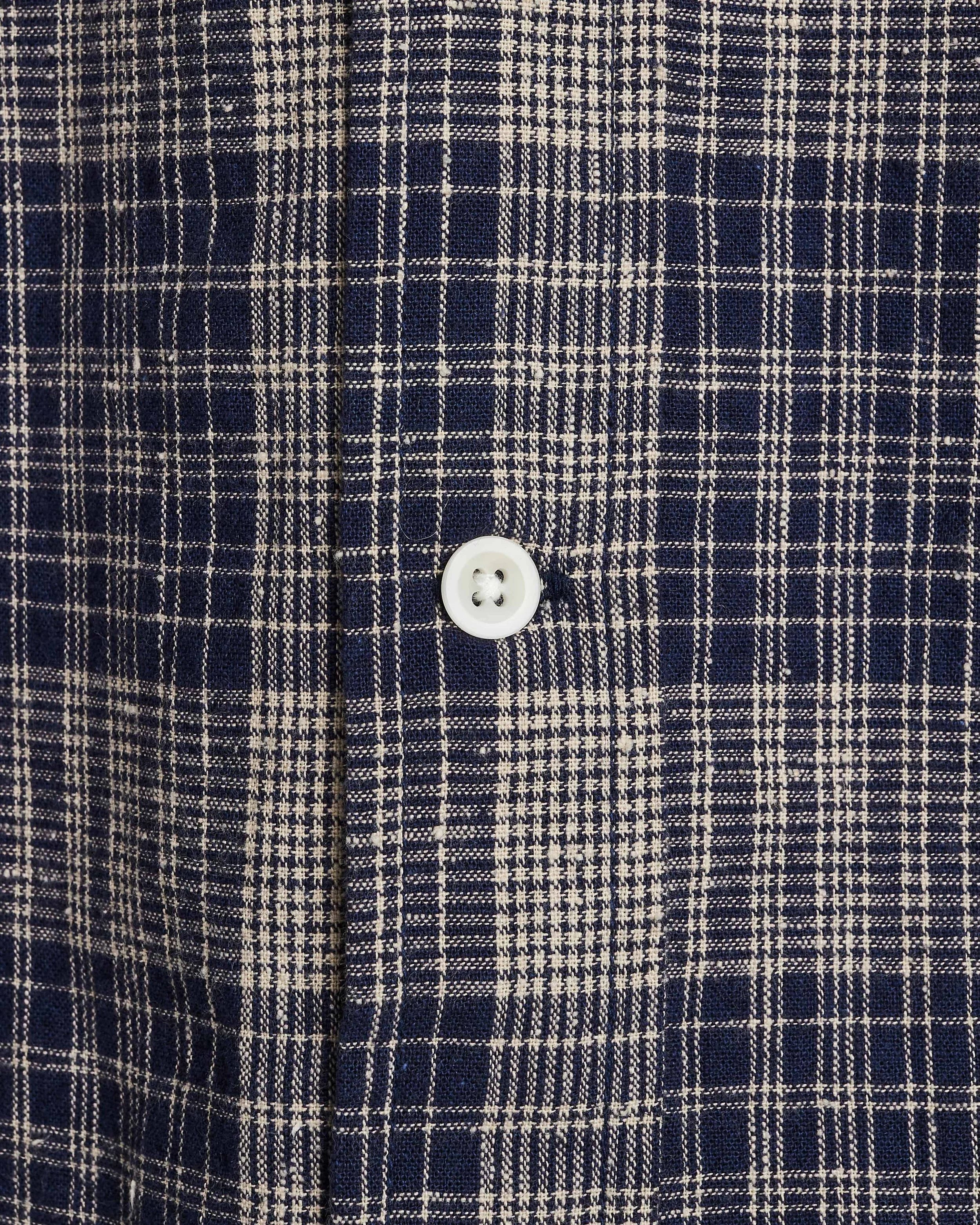Double Pocket Heritage Shirt - Navy Slub Check