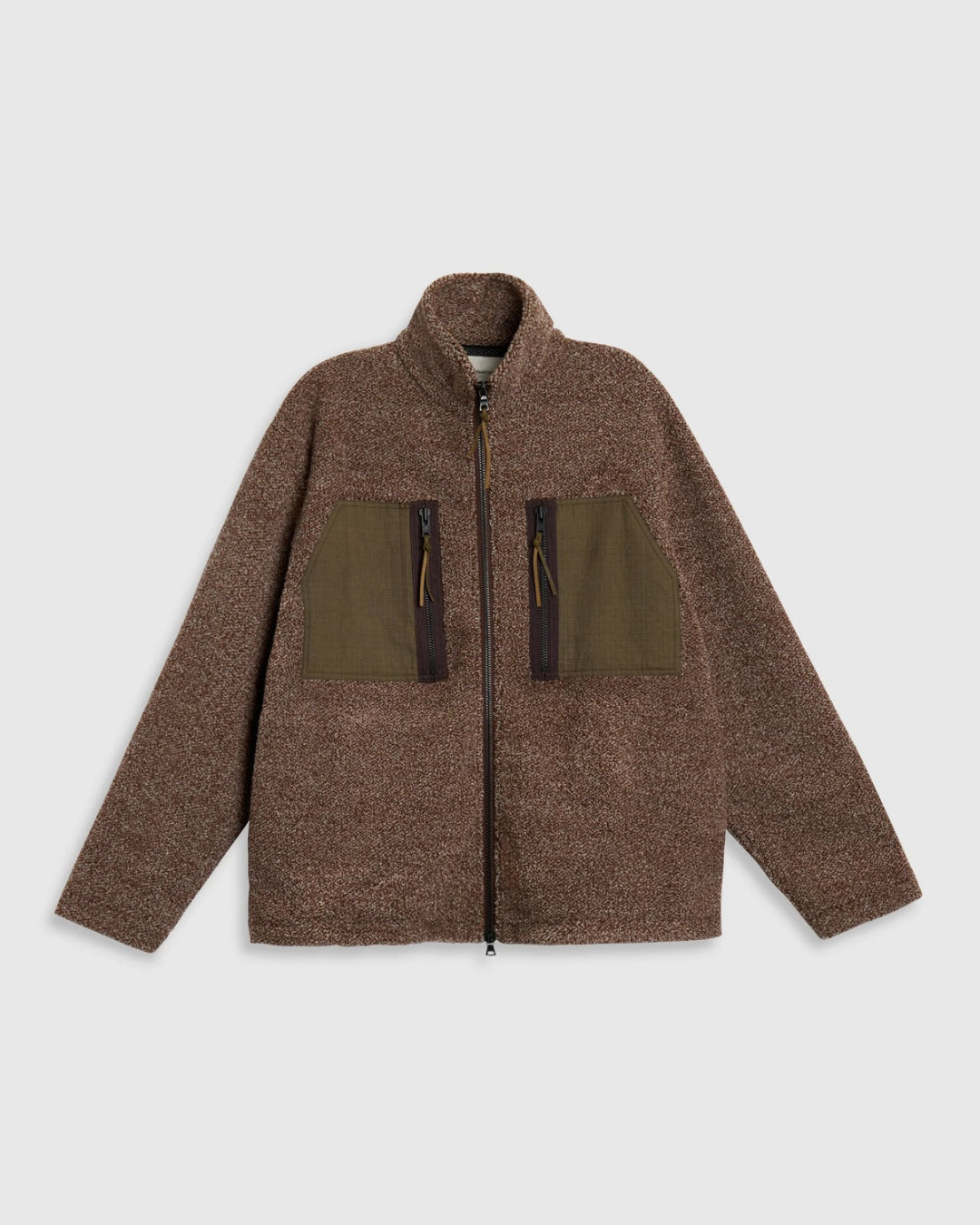 Mountain Fleece Jacket - Natural Fleck and Moss