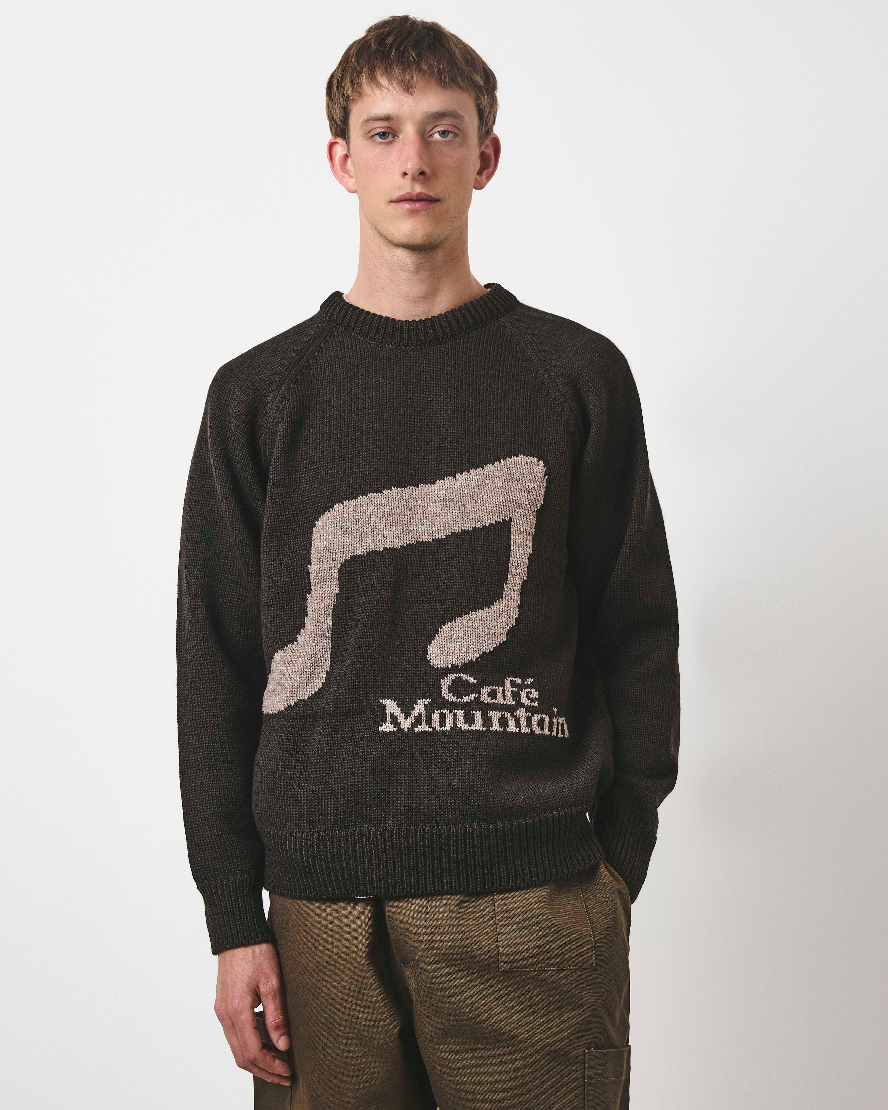 Note Jacquard Raglan Knit - Earth and Oat