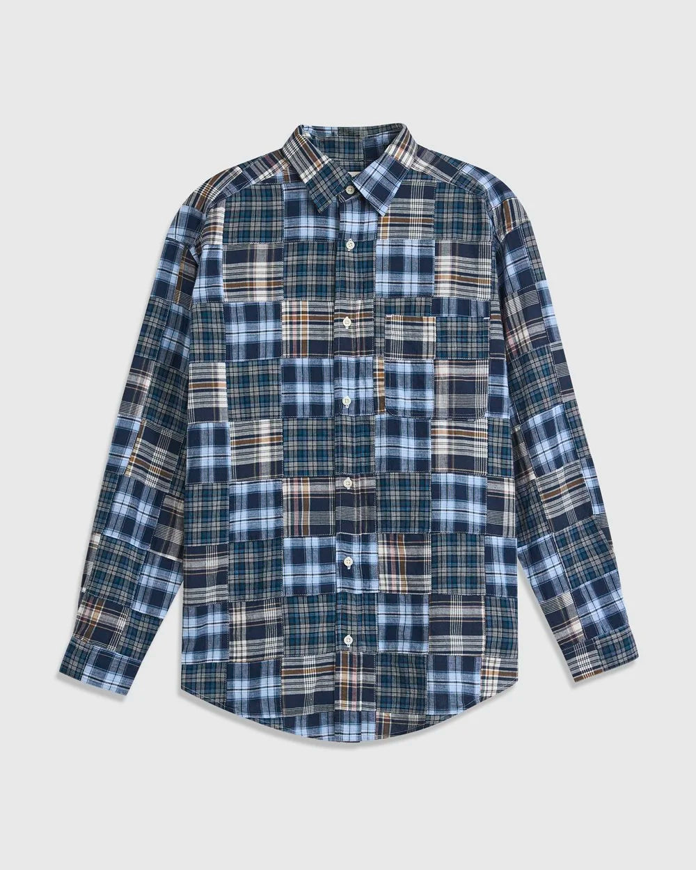 Patchwork Check Heritage Shirt - Blues