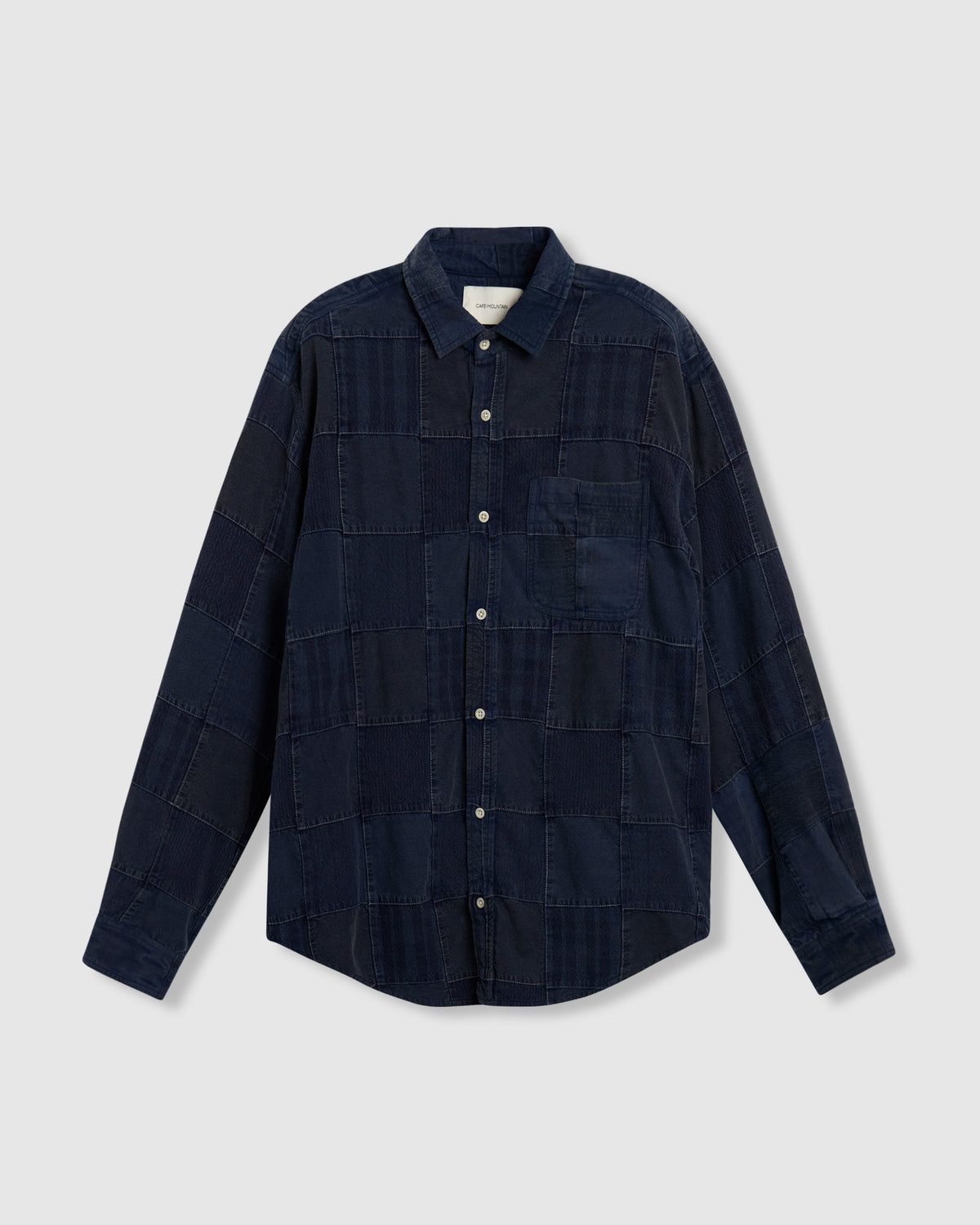 Patchwork Heritage Shirt - Blue and Bark Patchwork