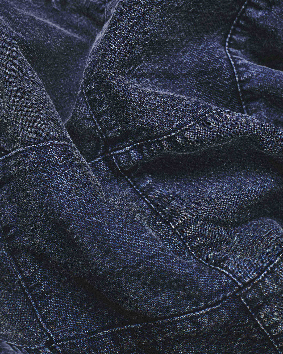 Patchwork Workers Jacket - Blue and Bark Patchwork
