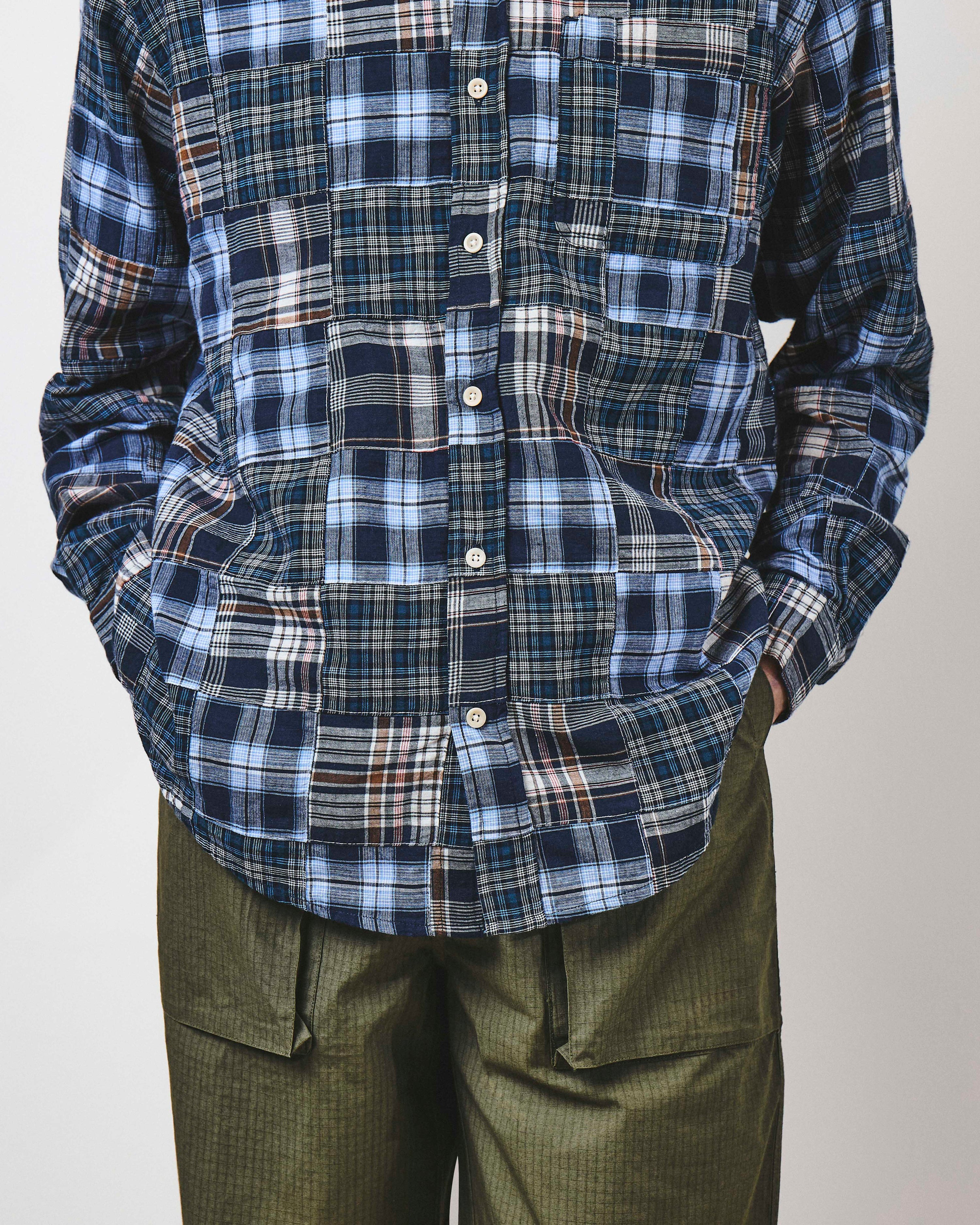 Patchwork Check Heritage Shirt - Blues
