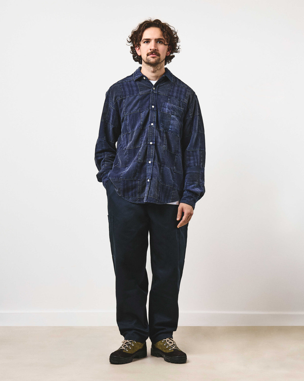 Patchwork Heritage Shirt - Blue and Bark Patchwork