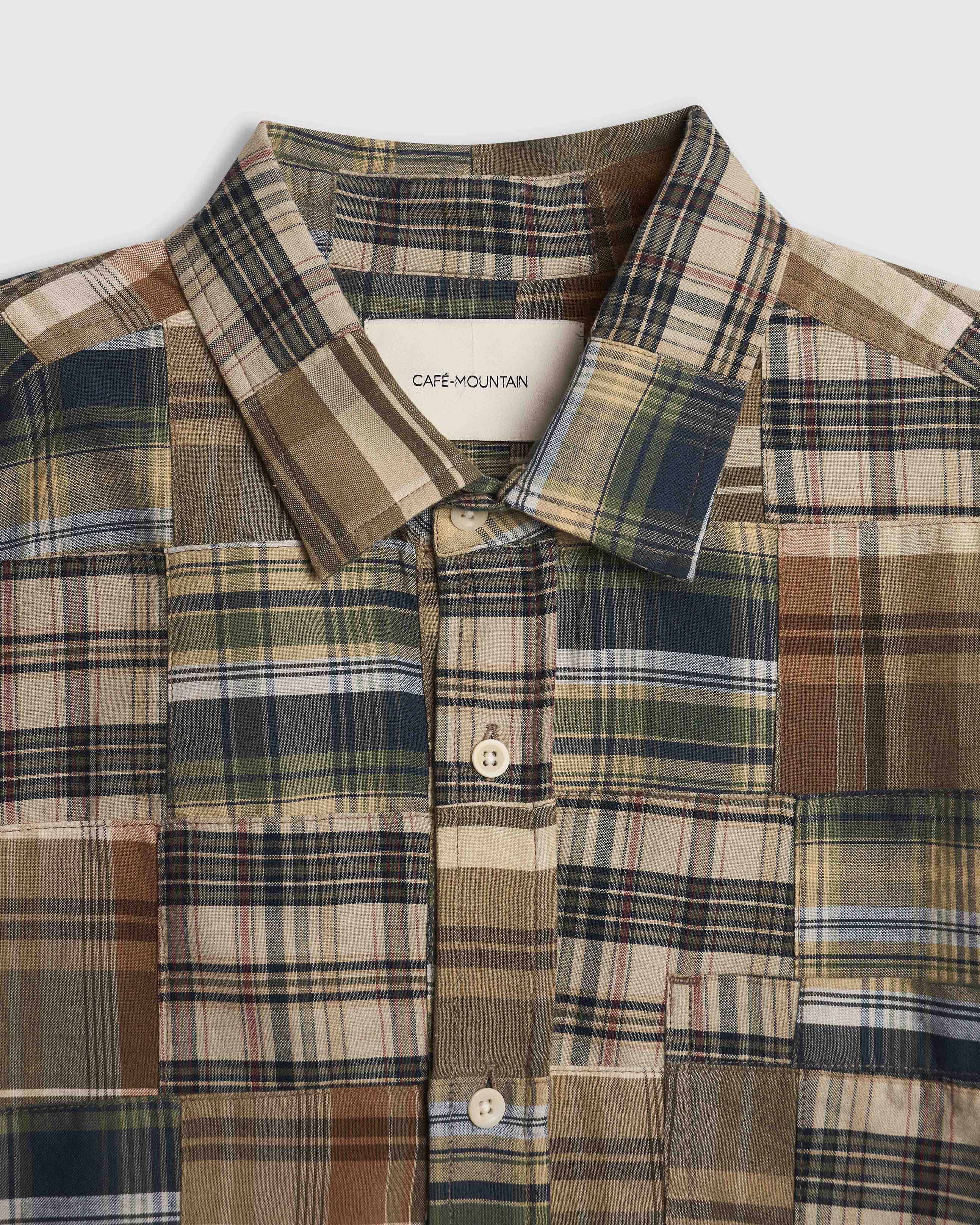 Patchwork Heritage Shirt - Olive Madras