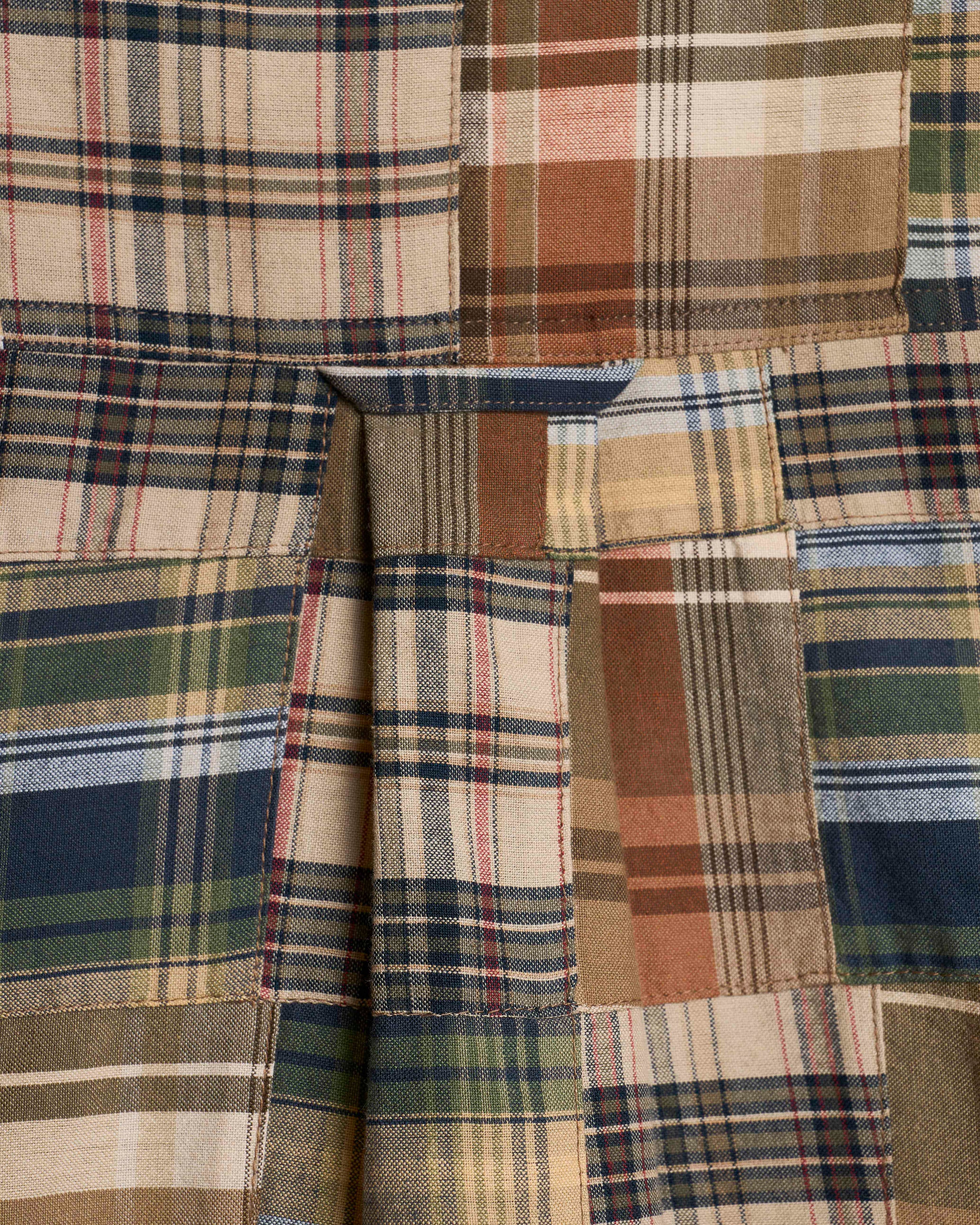 Patchwork Heritage Shirt - Olive Madras
