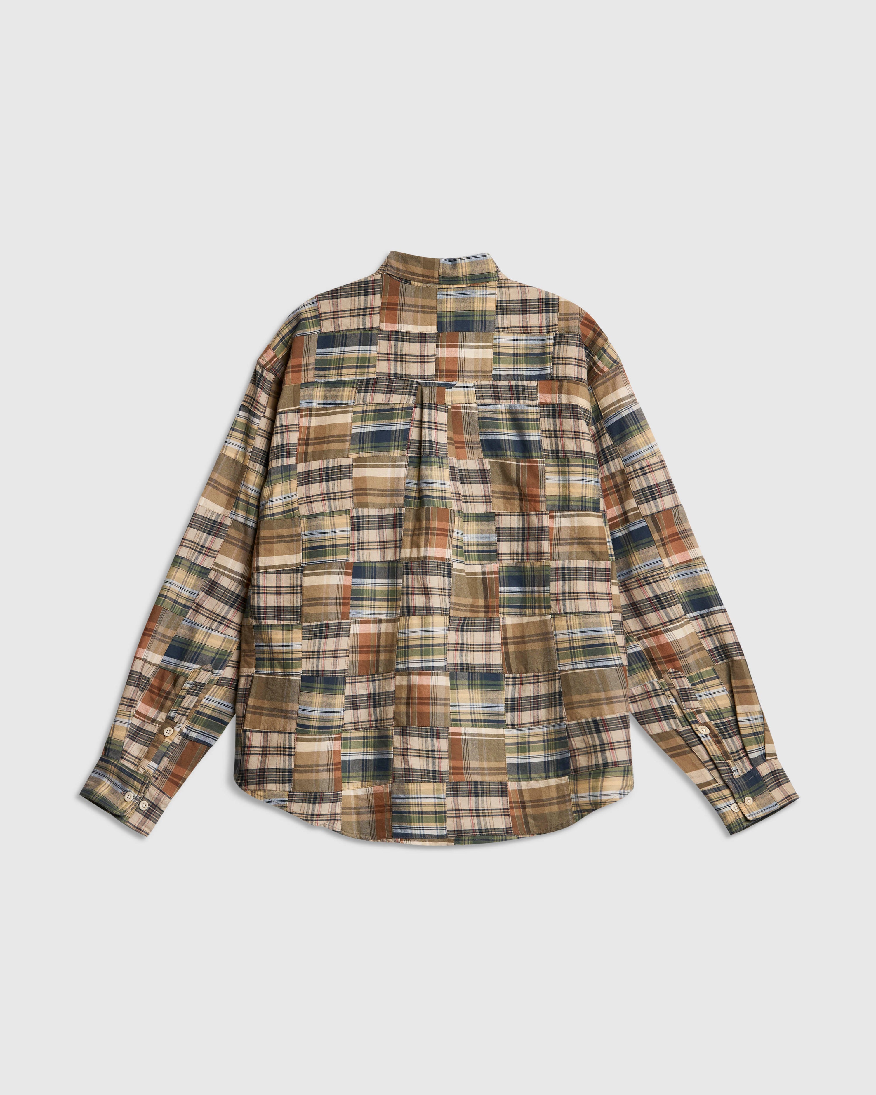 Patchwork Heritage Shirt - Olive Madras