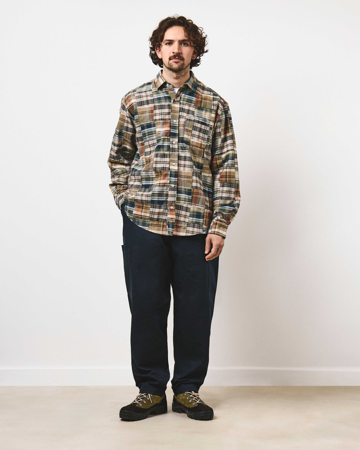 Patchwork Heritage Shirt - Olive Madras