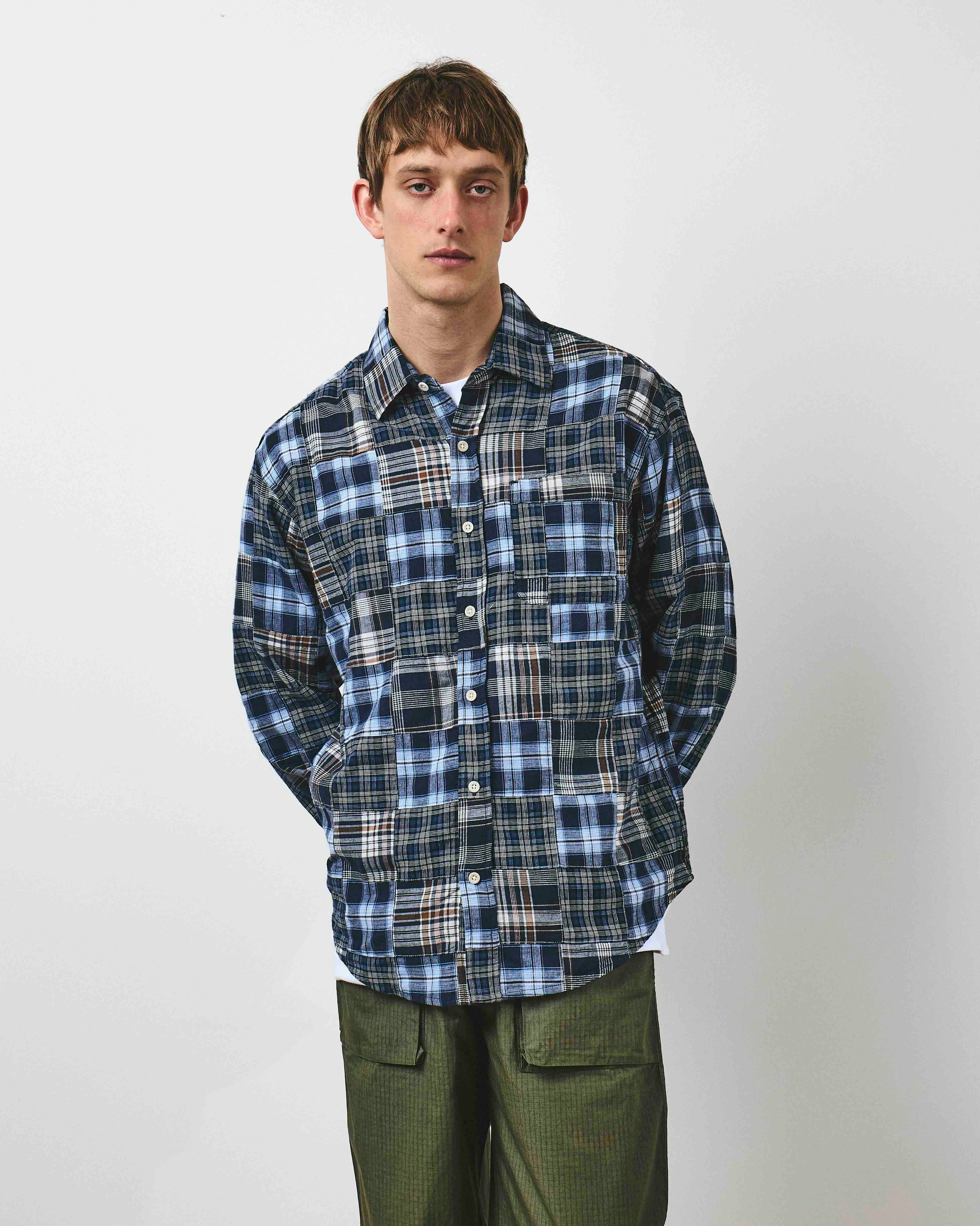 Patchwork Check Heritage Shirt - Blues